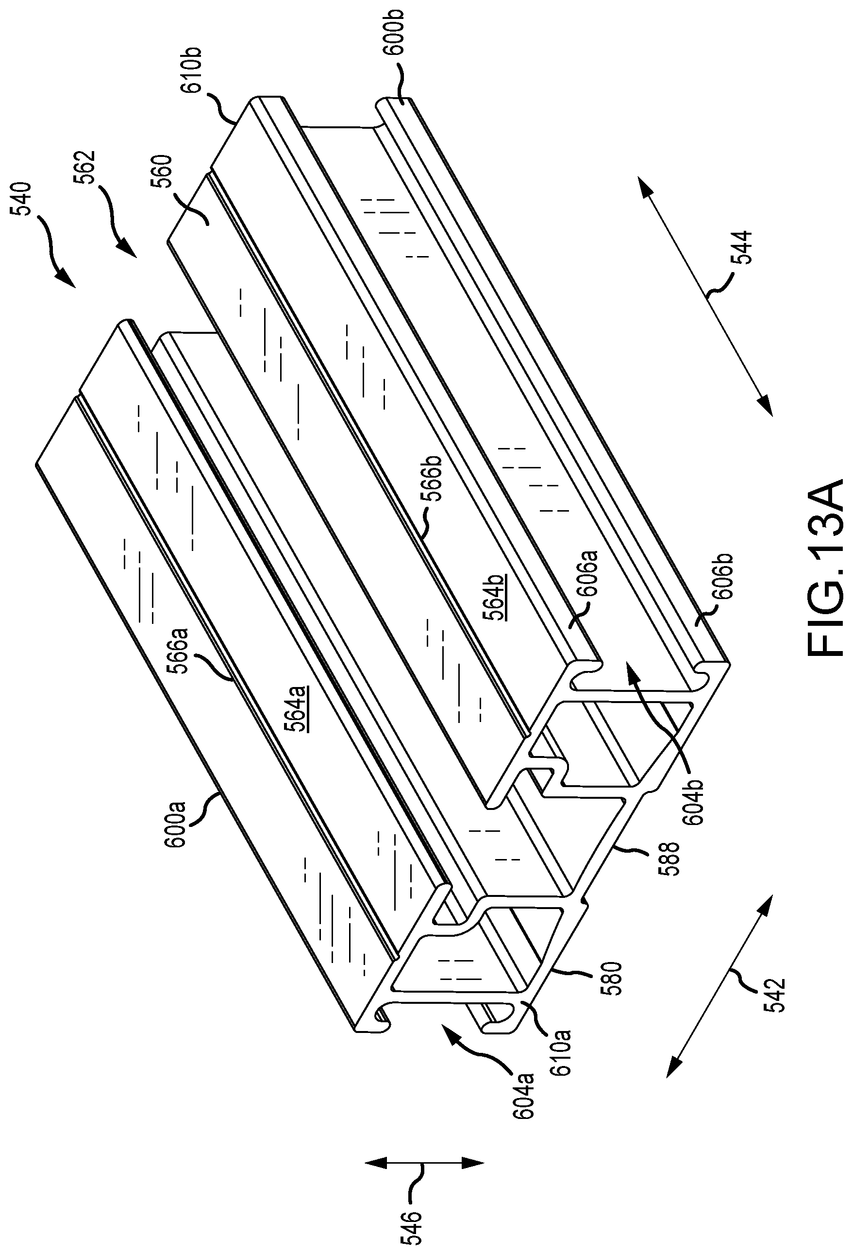 Patent US11774143 Figure 14 – Rail assembly with invertible side-mount adapter for direct and indirect mounting applications