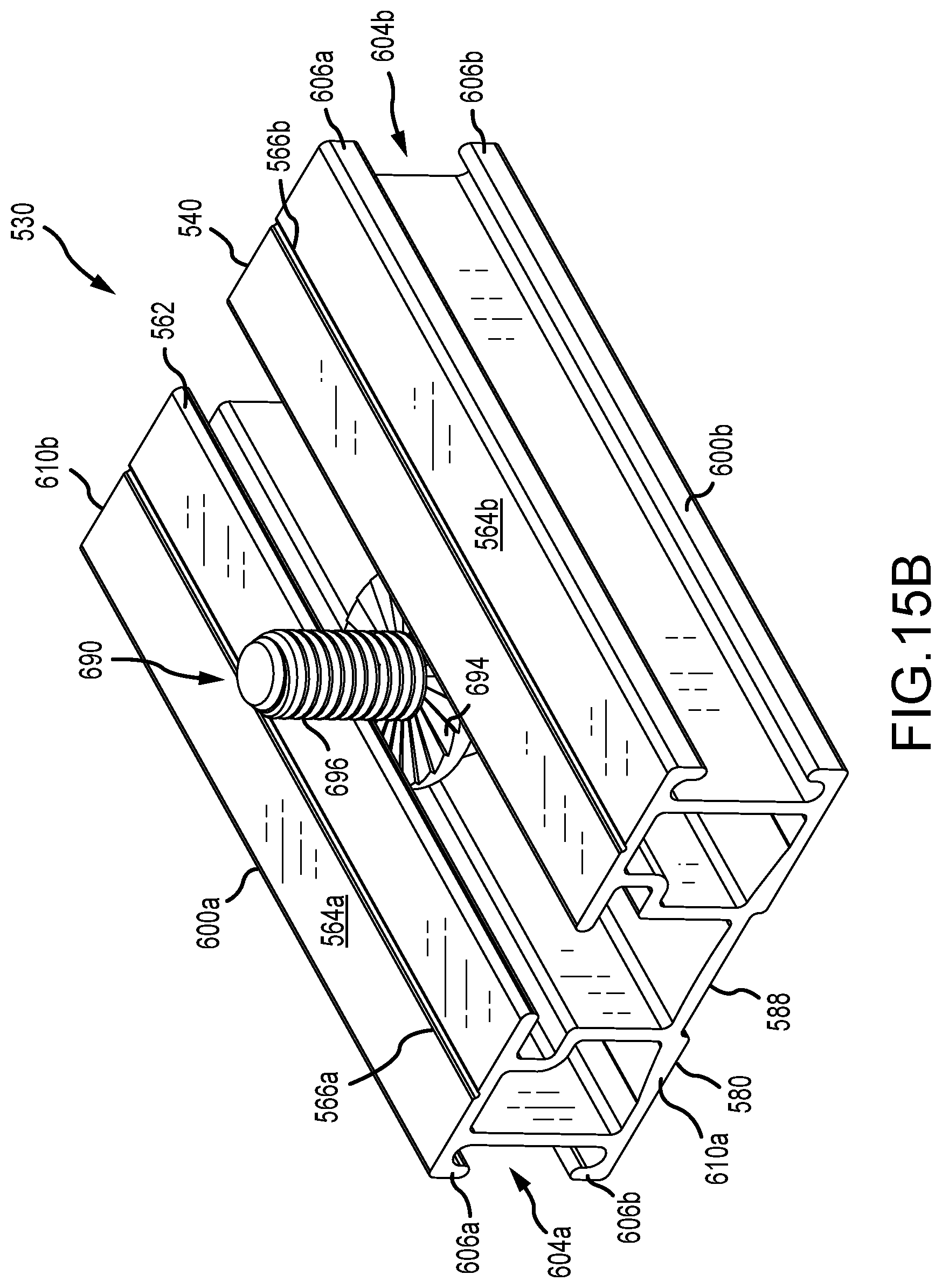 Patent US11774143 Figure 18 – Rail assembly with invertible side-mount adapter for direct and indirect mounting applications
