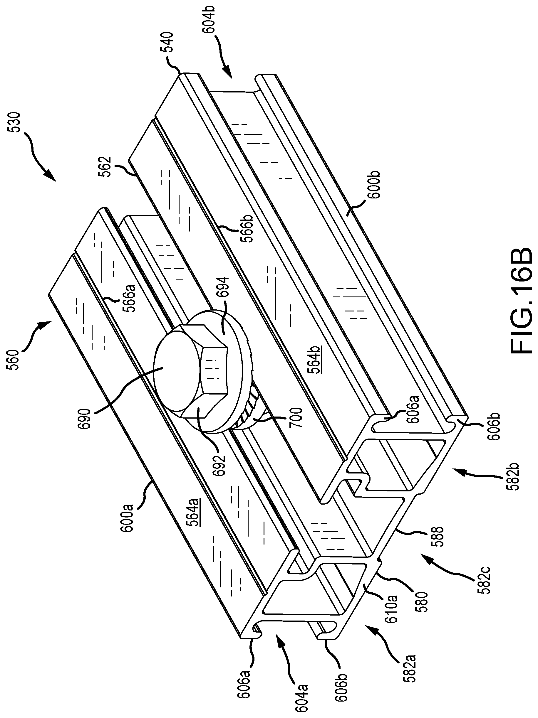 Patent US11774143 Figure 20 – Rail assembly with invertible side-mount adapter for direct and indirect mounting applications