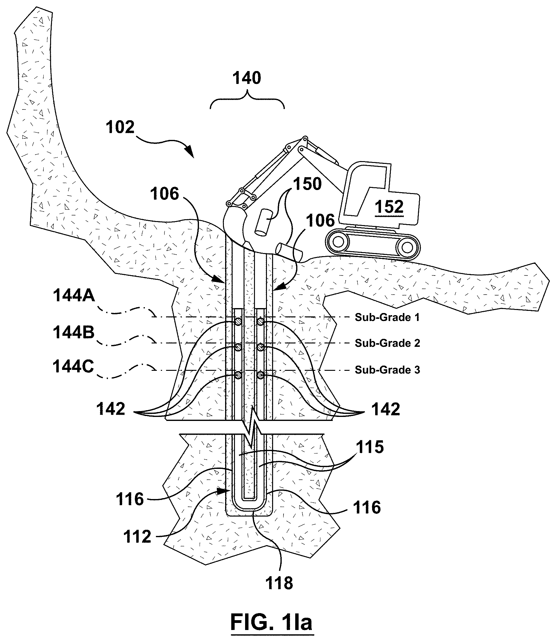 Patent US11774145 Figure 11 – Method and apparatus for installing geothermal heat exchanger