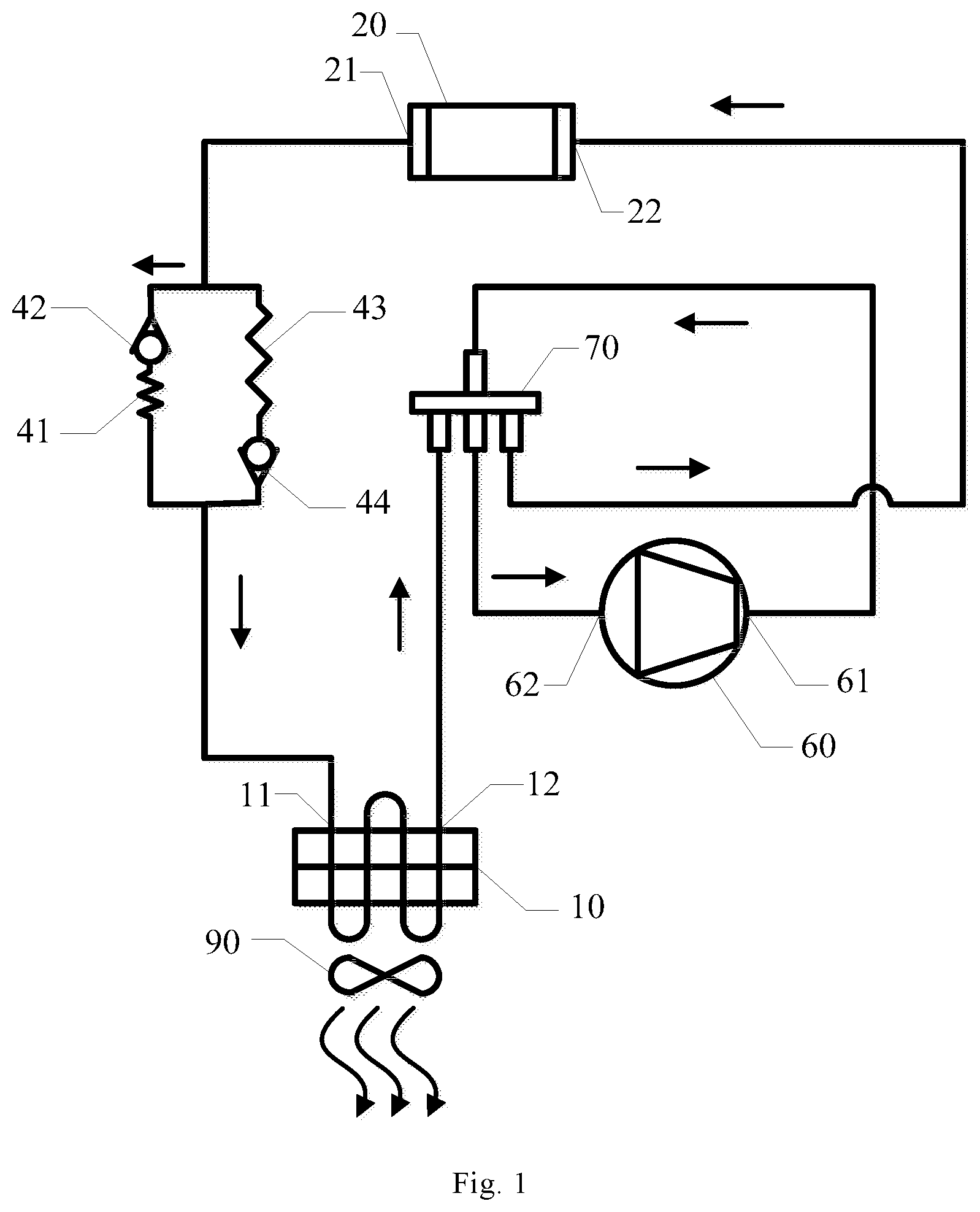 Patent US11774150 Figure 1 – Mobile air conditioner