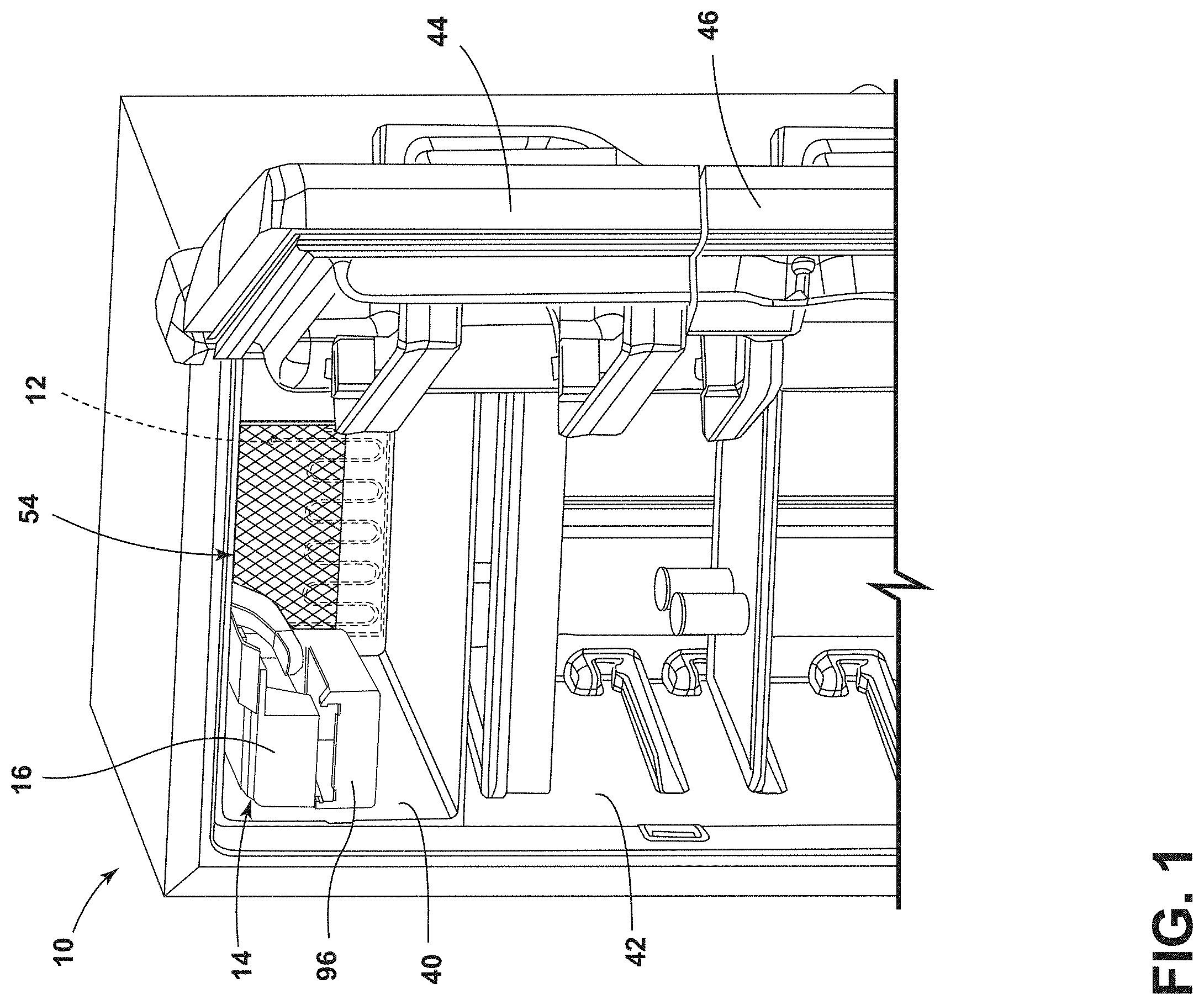 Patent US11774155 Figure 1 – Icemaker assembly