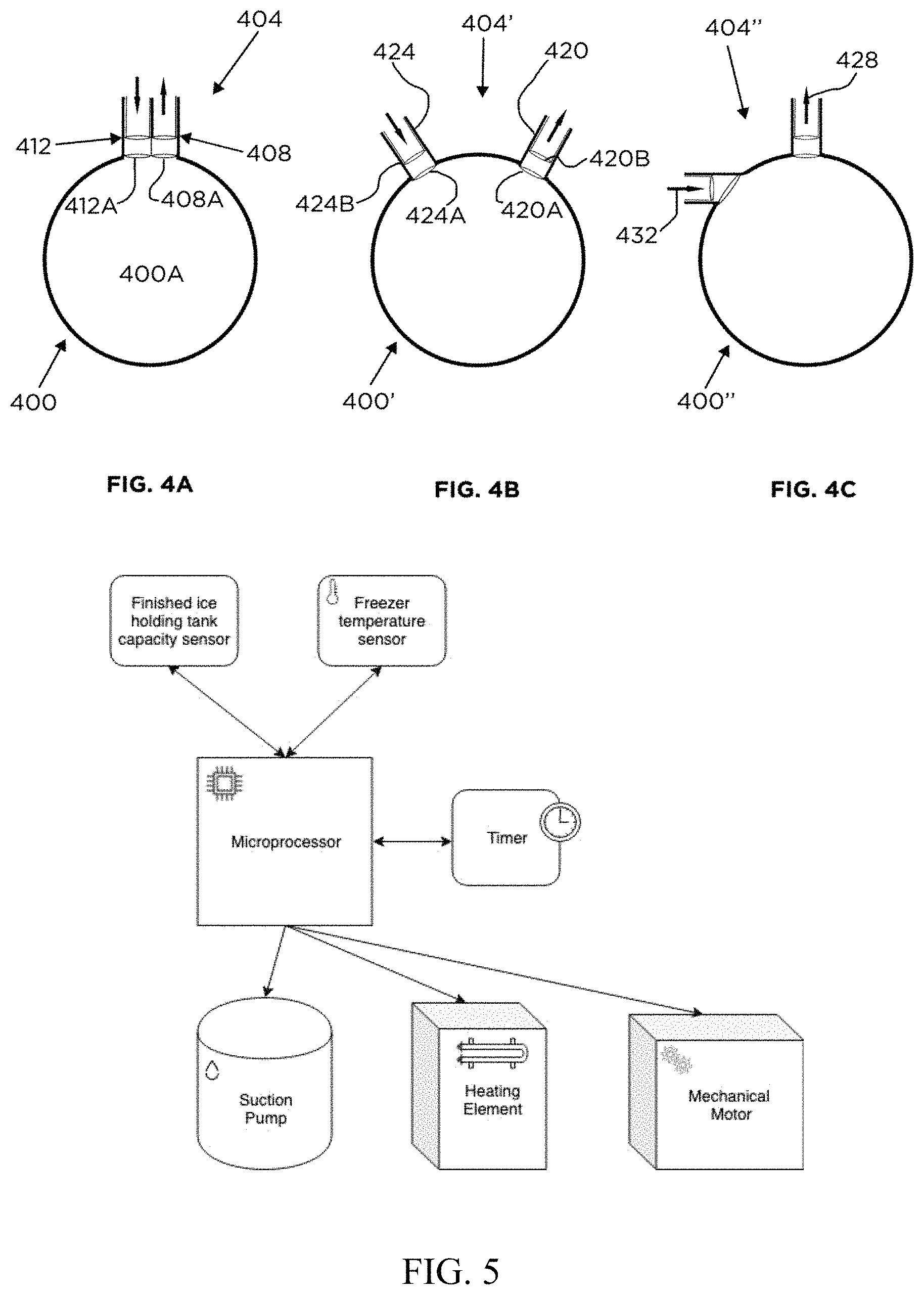 Patent US11774156 Figure 4 – Methods of producing clear ice shapes using suction, and apparatuses for performing same