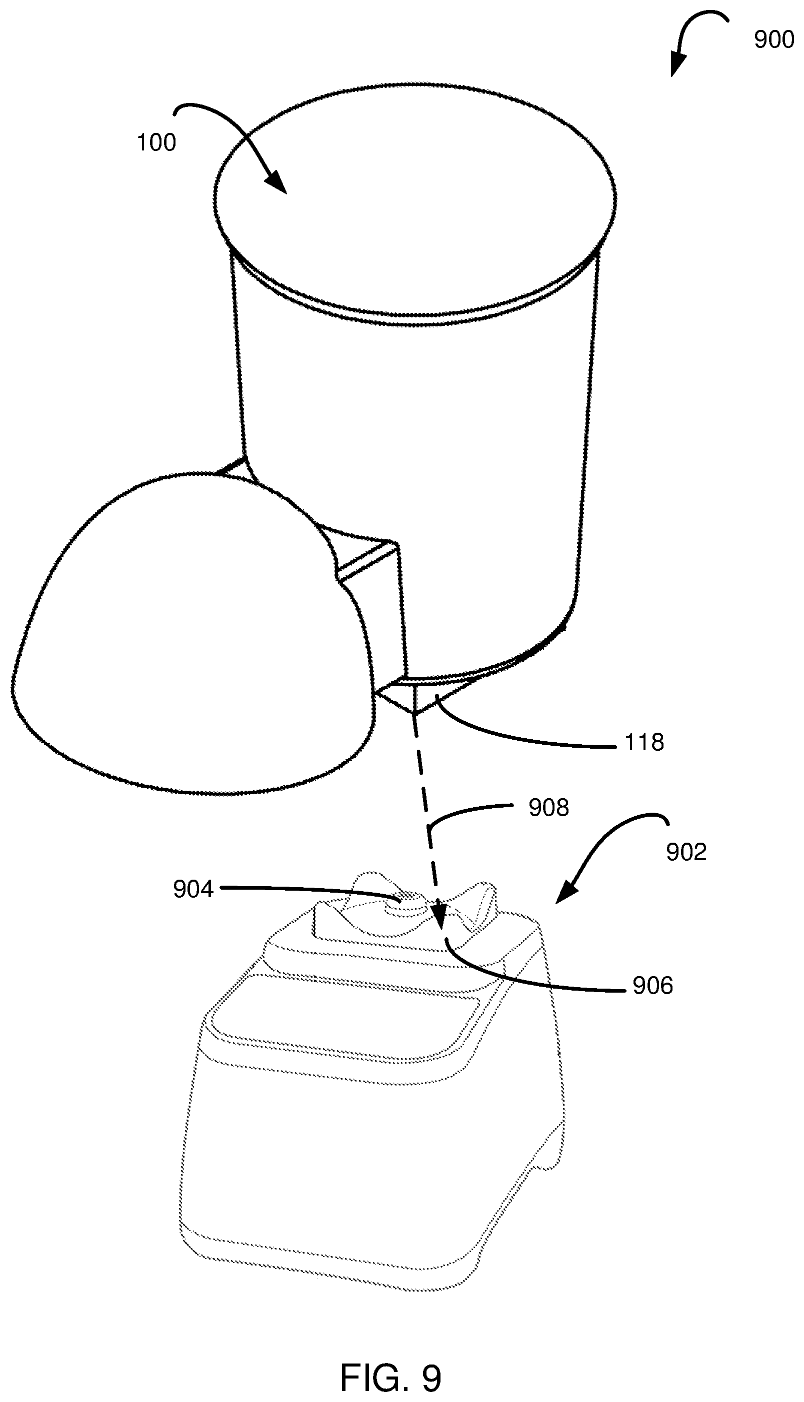 Patent US11774157 Figure 9 – Blender-compatible ice-conditioning apparatus