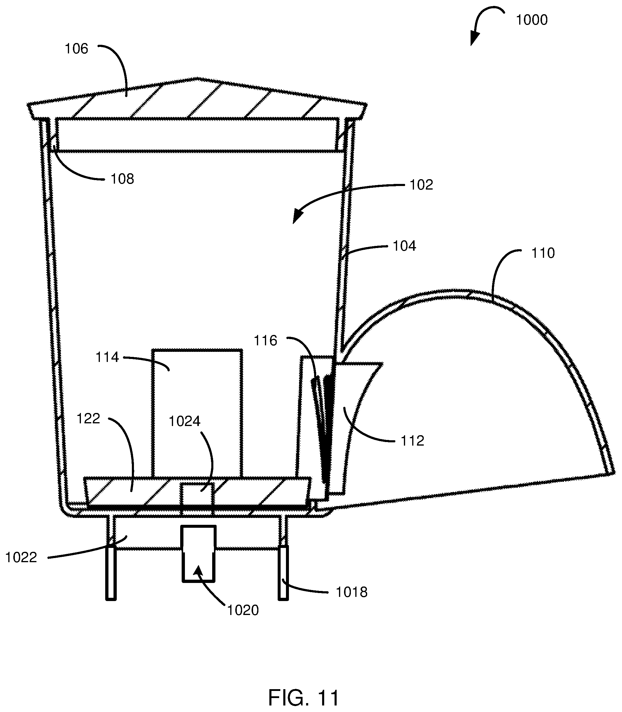 Patent US11774157 Figure 11 – Blender-compatible ice-conditioning apparatus