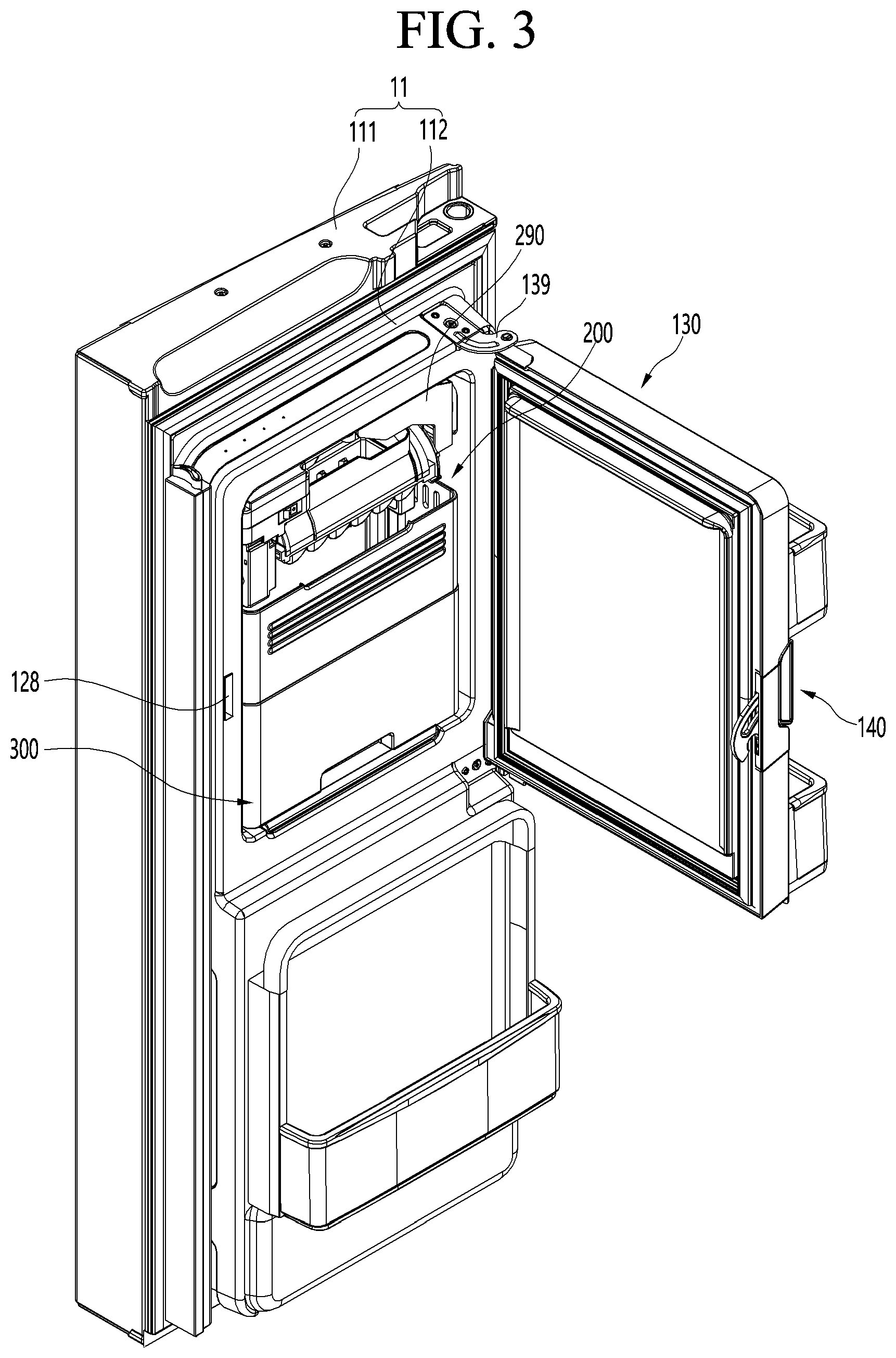 Patent US11774158 Figure 3 – Refrigerator, ice making assembly and method for controlling ice making assembly