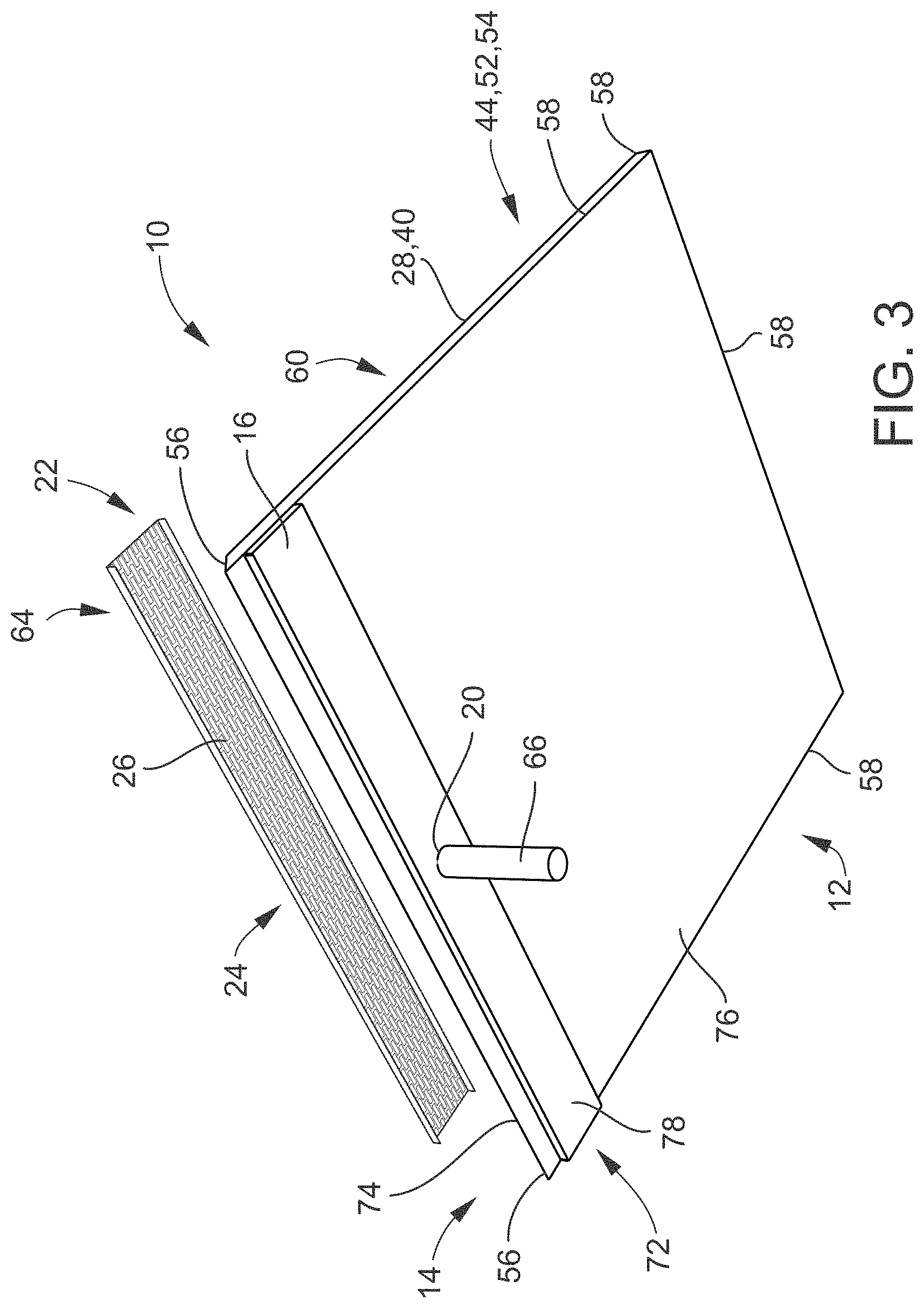 Patent US11774162 Figure 2 – Drain pan utilizing open front and trench