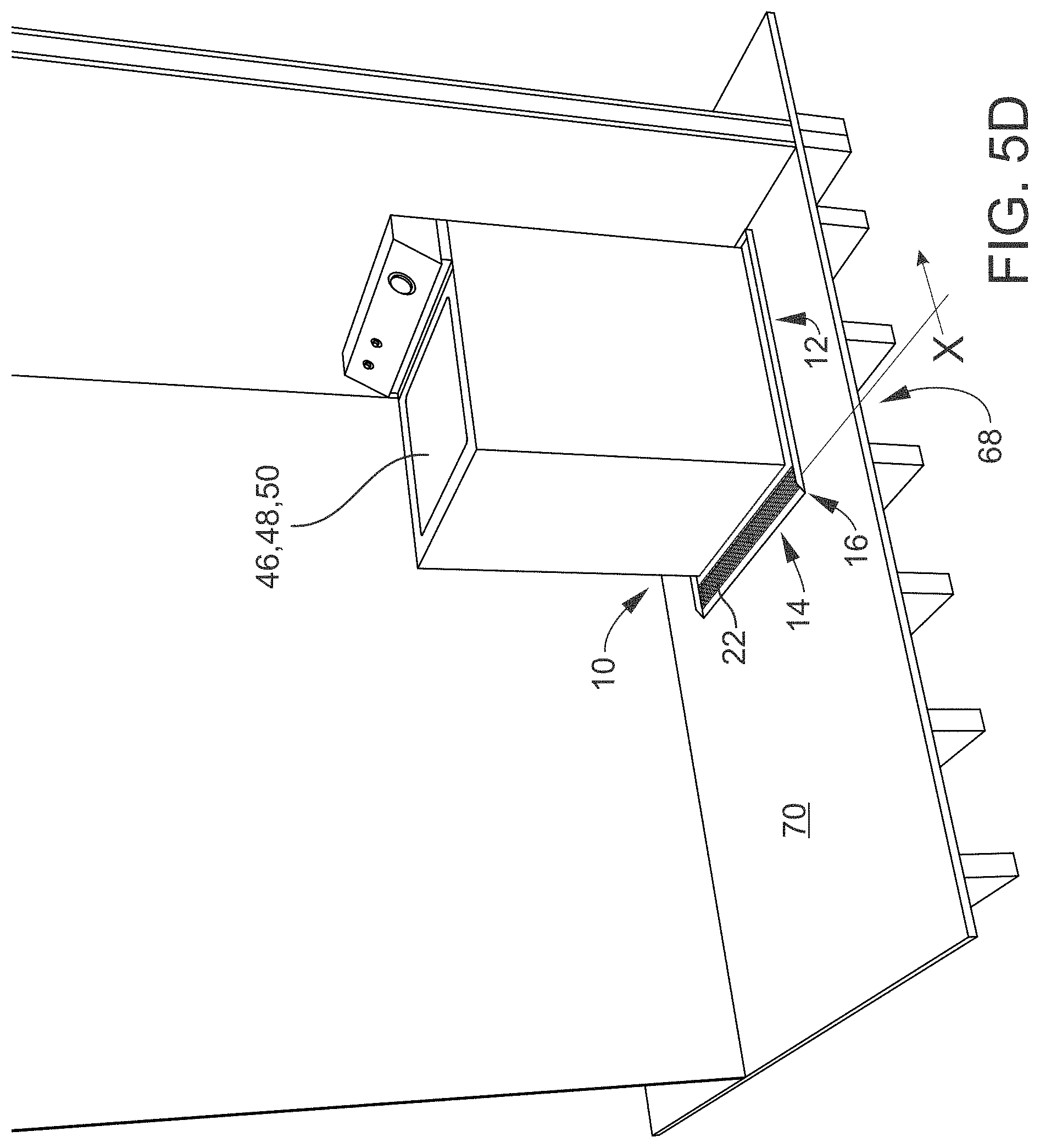 Patent US11774162 Figure 7 – Drain pan utilizing open front and trench