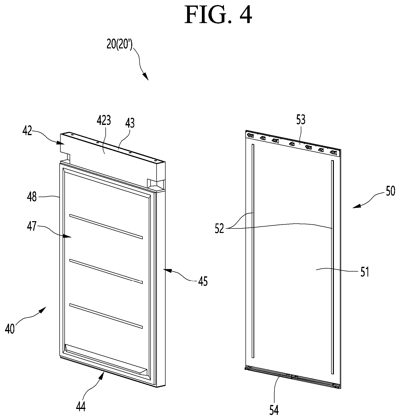 Patent US11774164 Figure 4 – Refrigerator