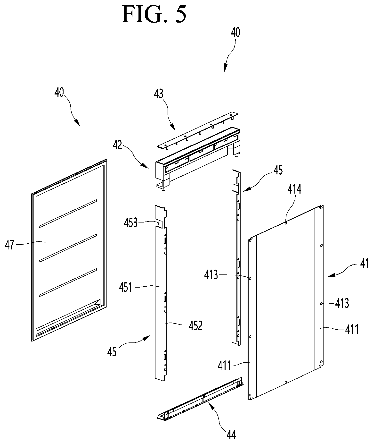 Patent US11774164 Figure 5 – Refrigerator