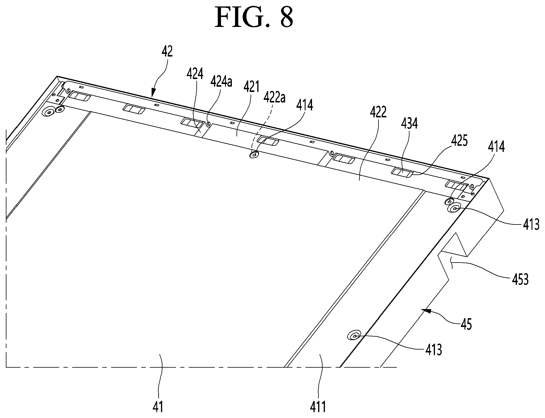 Patent US11774164 Figure 8 – Refrigerator