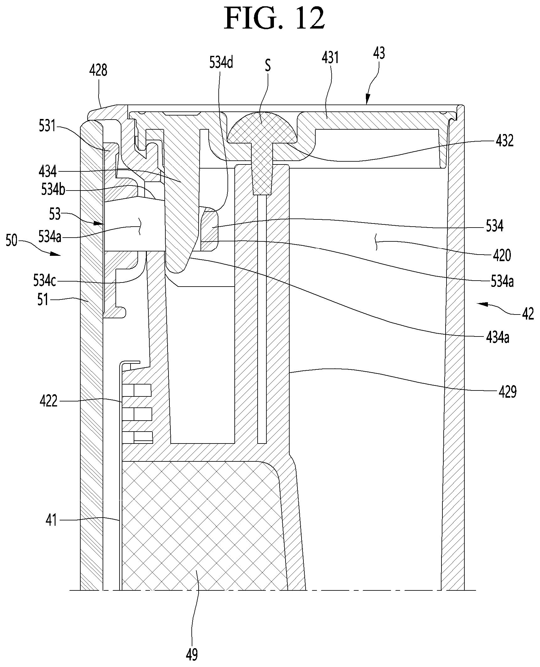 Patent US11774164 Figure 12 – Refrigerator