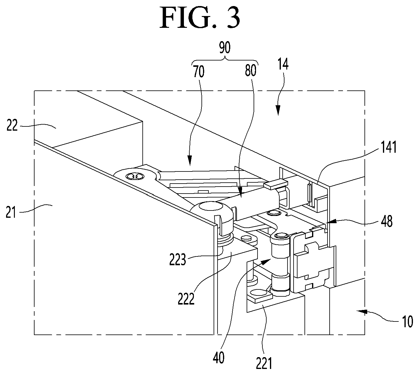 Patent US11774165 Figure 3 – Refrigerator