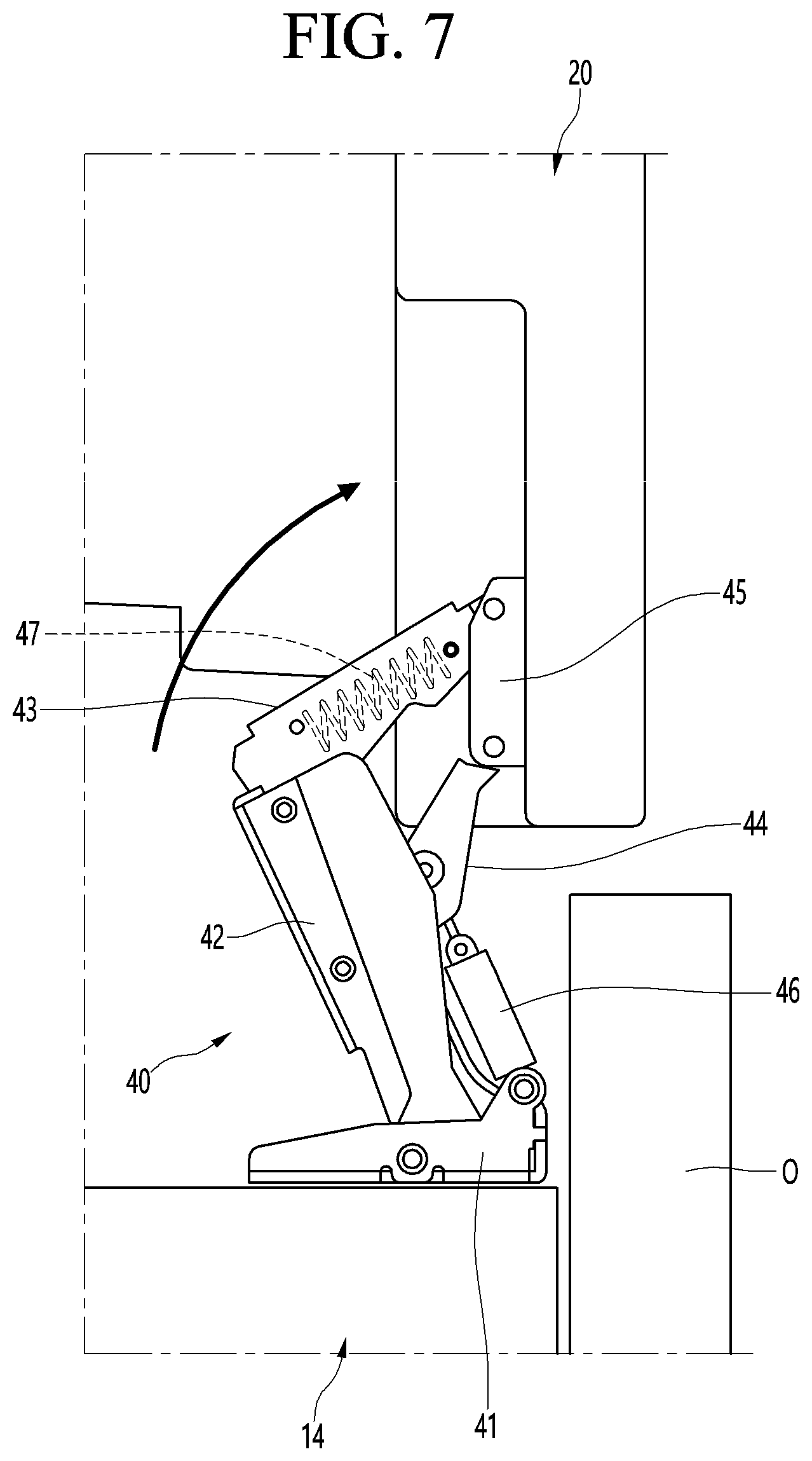Patent US11774165 Figure 7 – Refrigerator