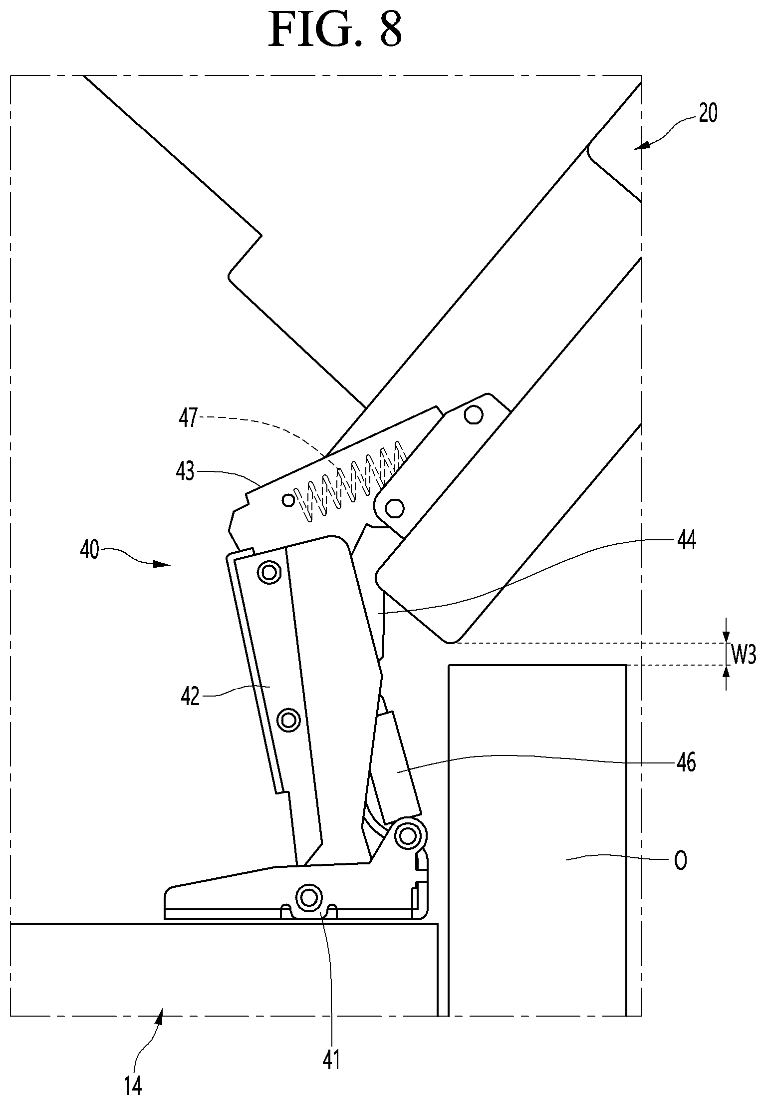 Patent US11774165 Figure 8 – Refrigerator