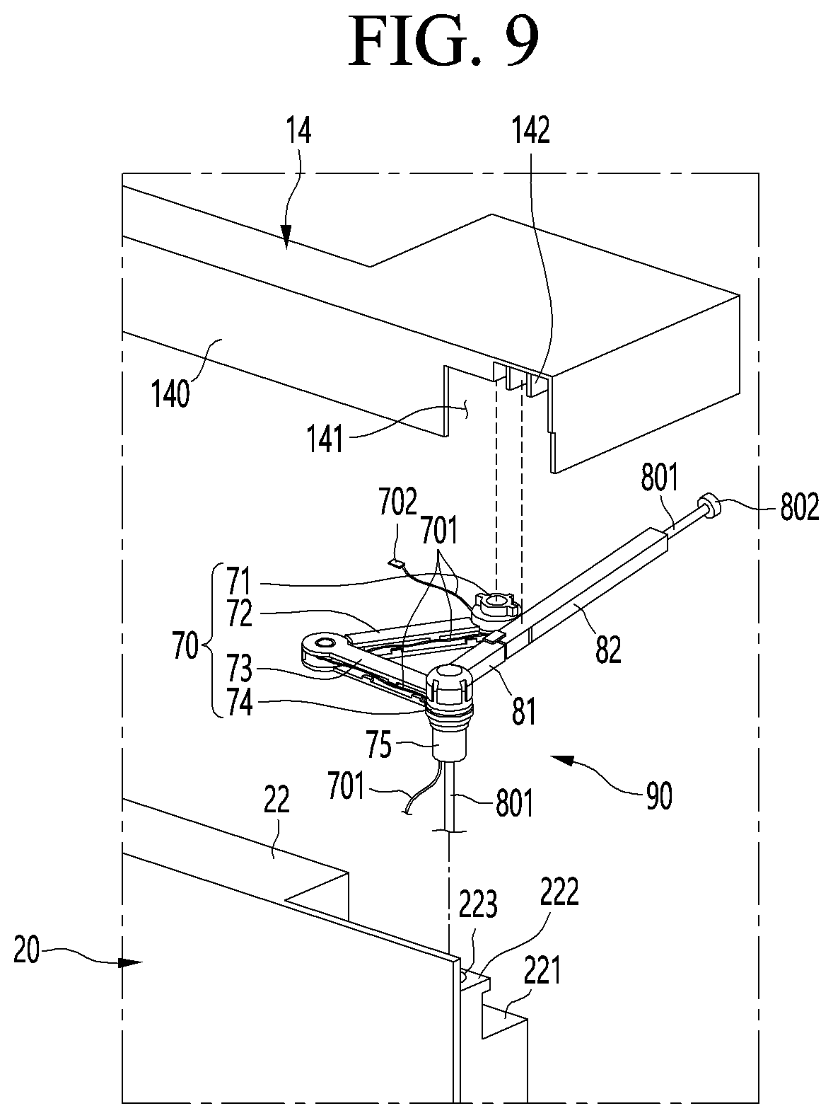 Patent US11774165 Figure 9 – Refrigerator