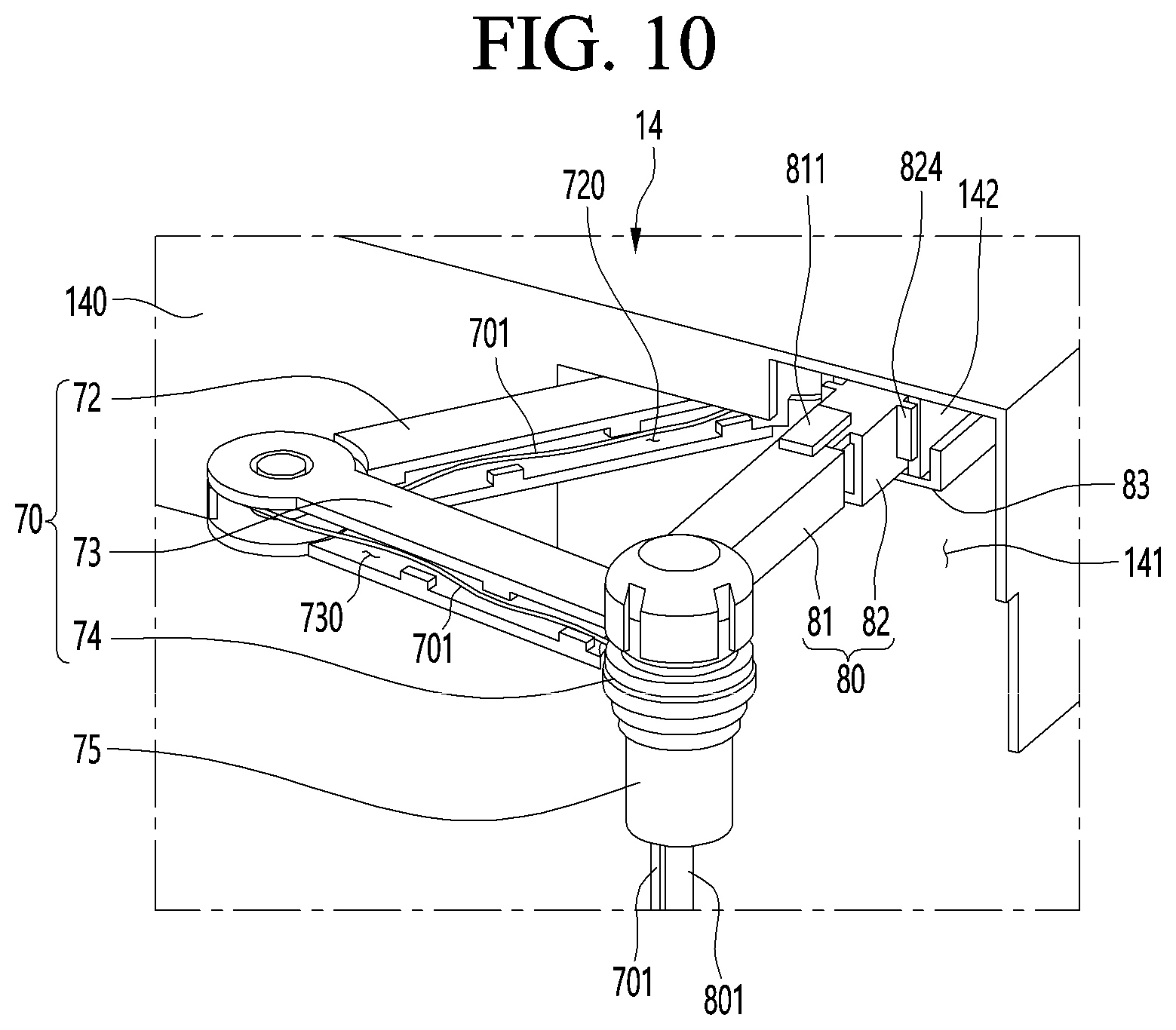 Patent US11774165 Figure 10 – Refrigerator