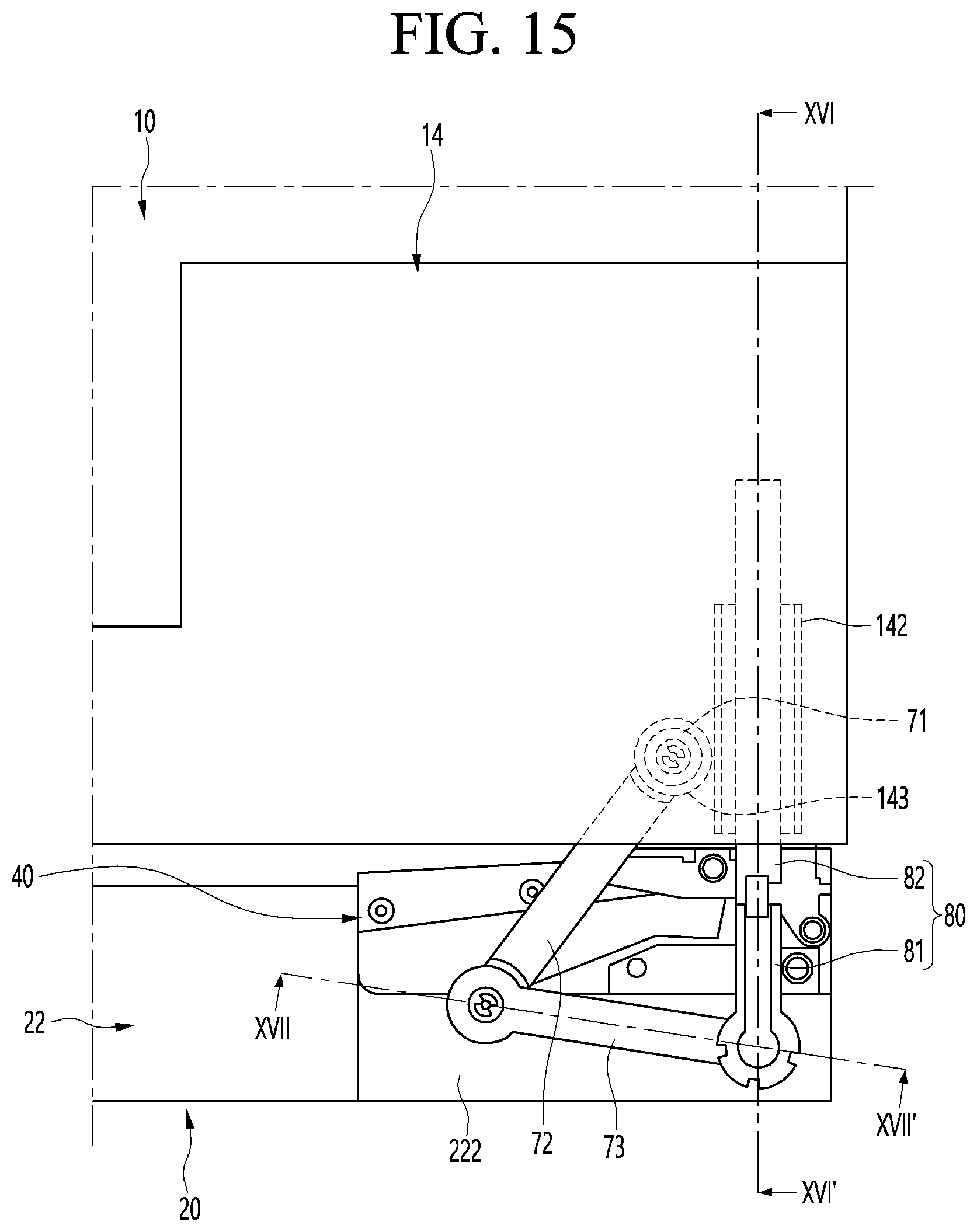 Patent US11774165 Figure 15 – Refrigerator