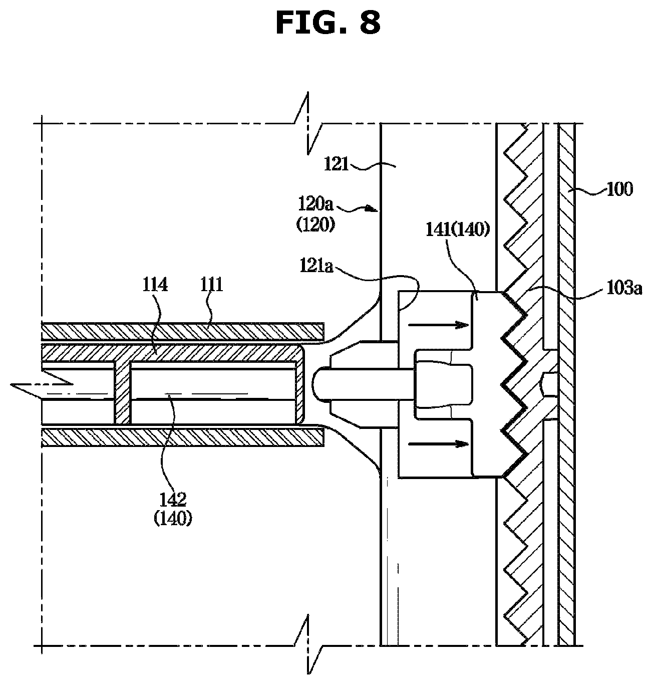 Patent US11774170 Figure 8 – Refrigerator