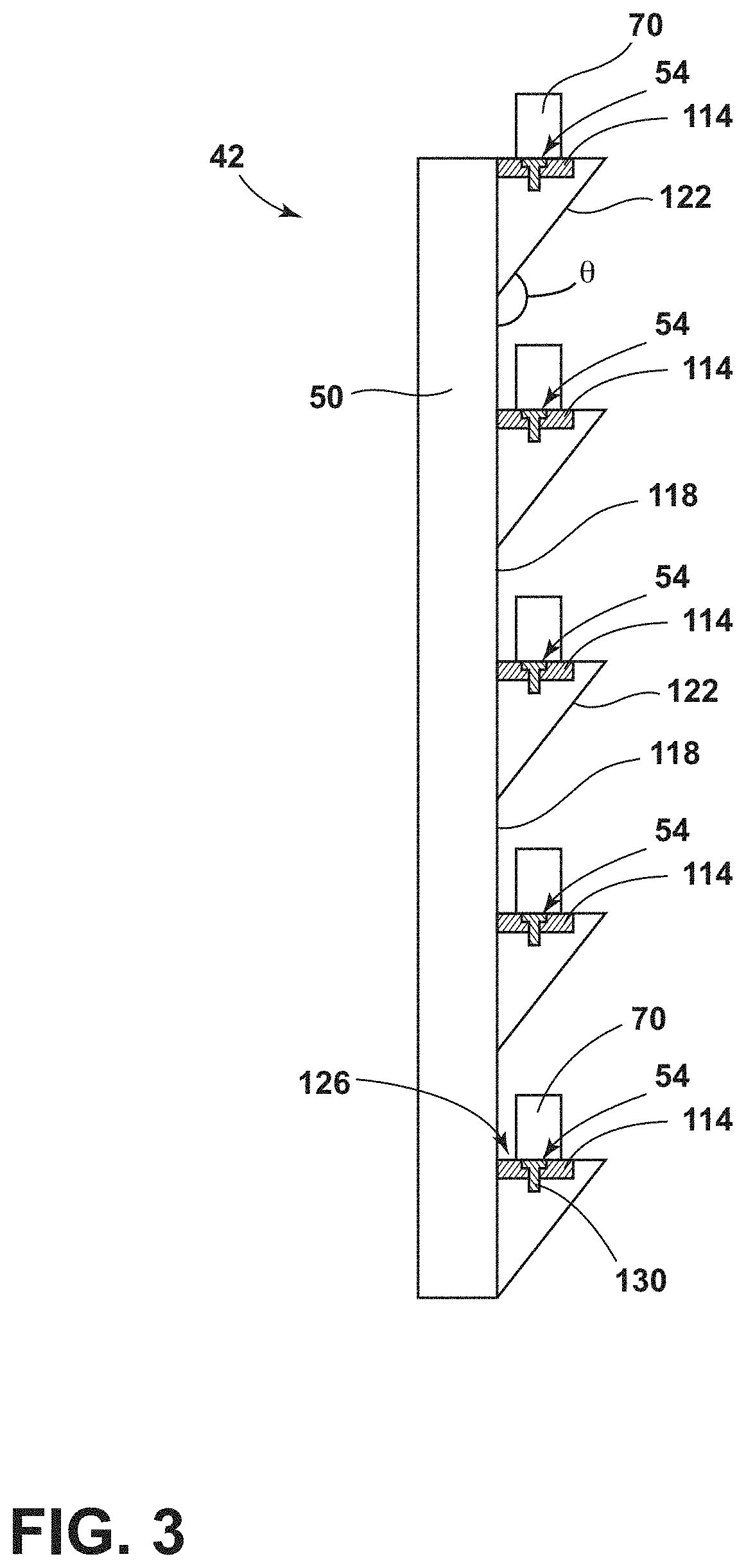 Patent US11774171 Figure 3 – Side wall attachment system for extractable wine shelves