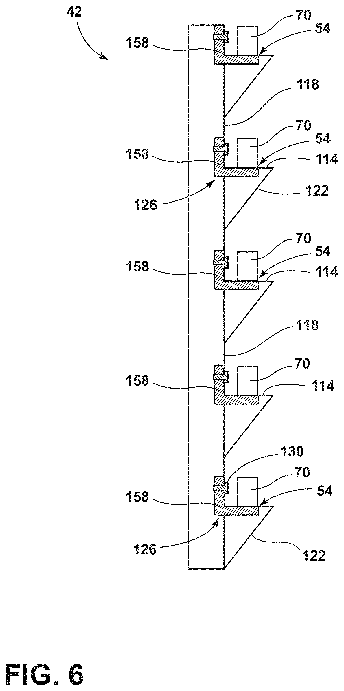 Patent US11774171 Figure 6 – Side wall attachment system for extractable wine shelves