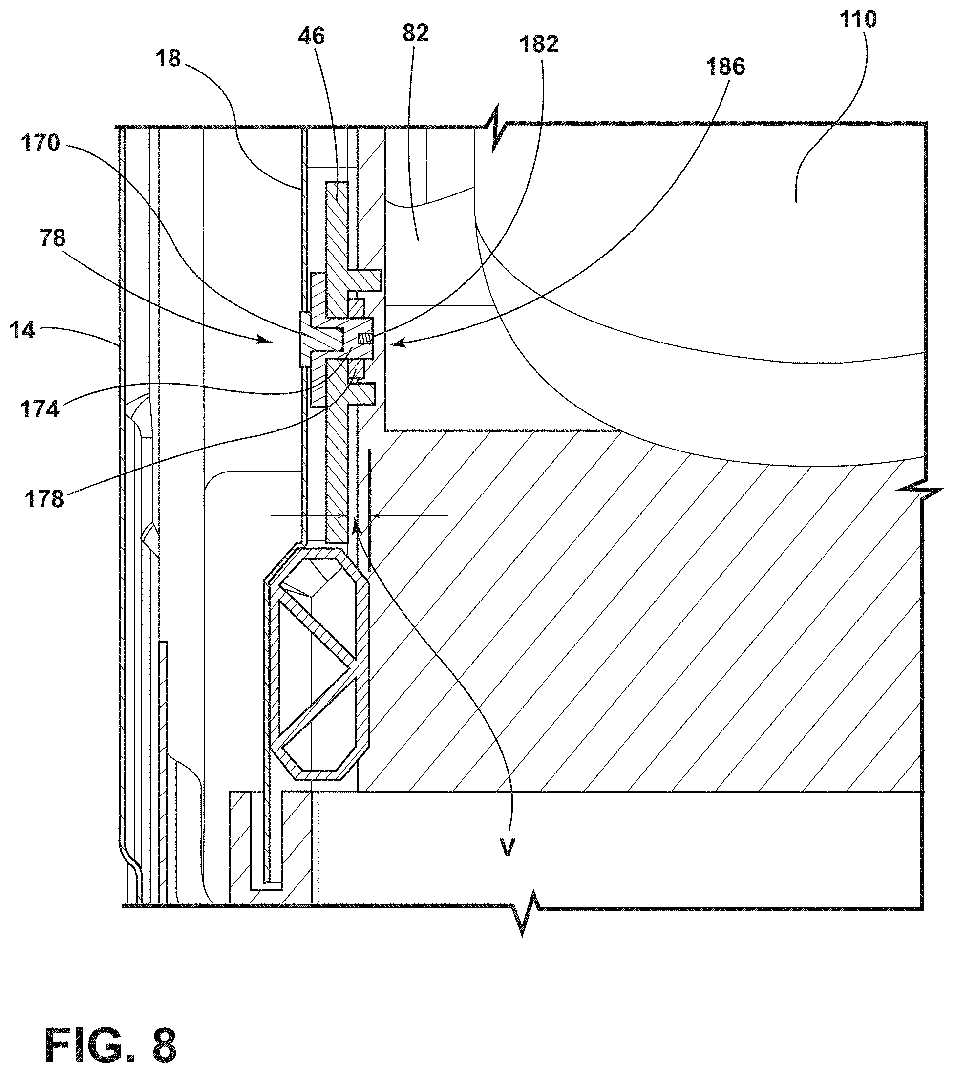Patent US11774171 Figure 8 – Side wall attachment system for extractable wine shelves