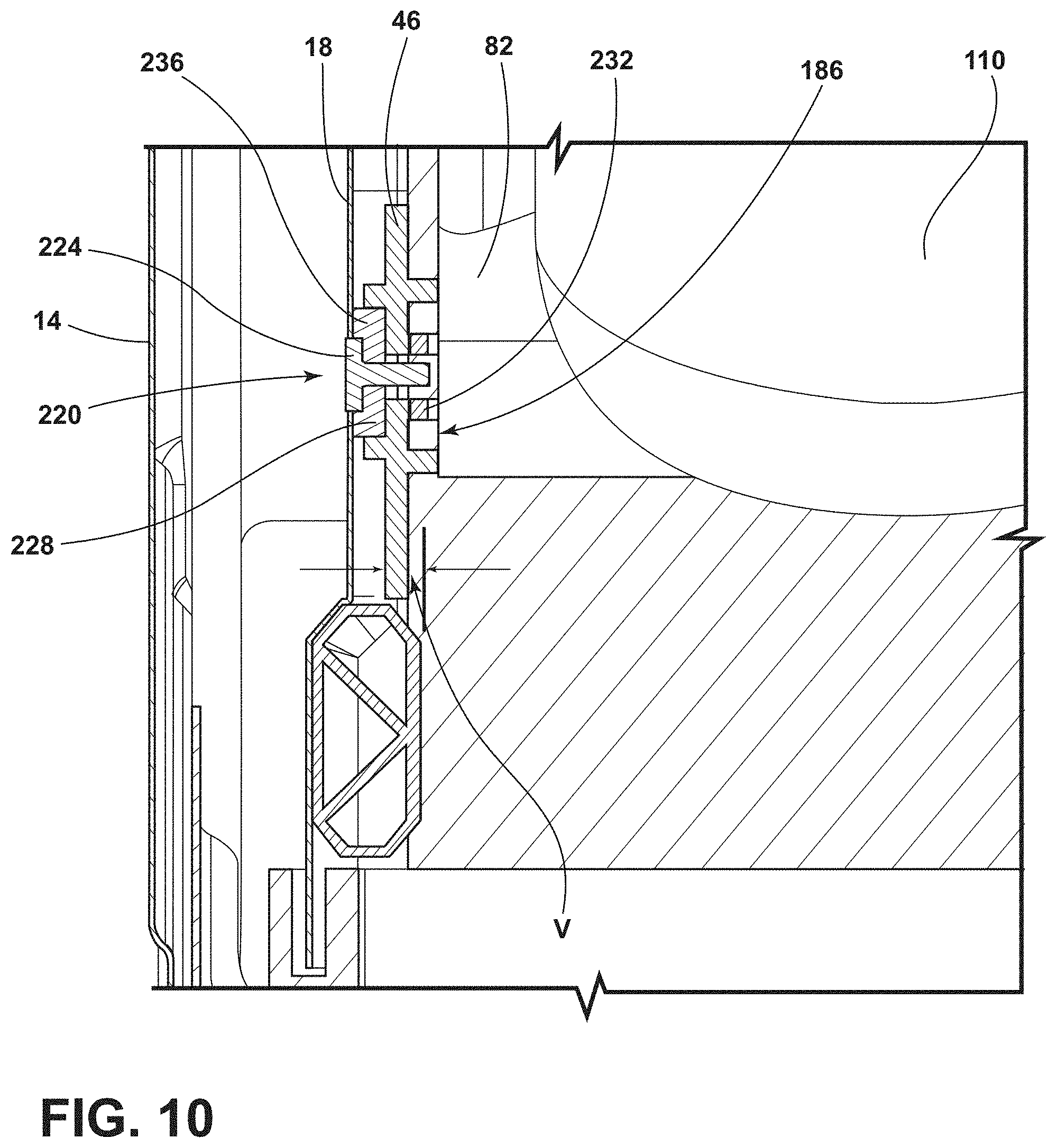 Patent US11774171 Figure 10 – Side wall attachment system for extractable wine shelves