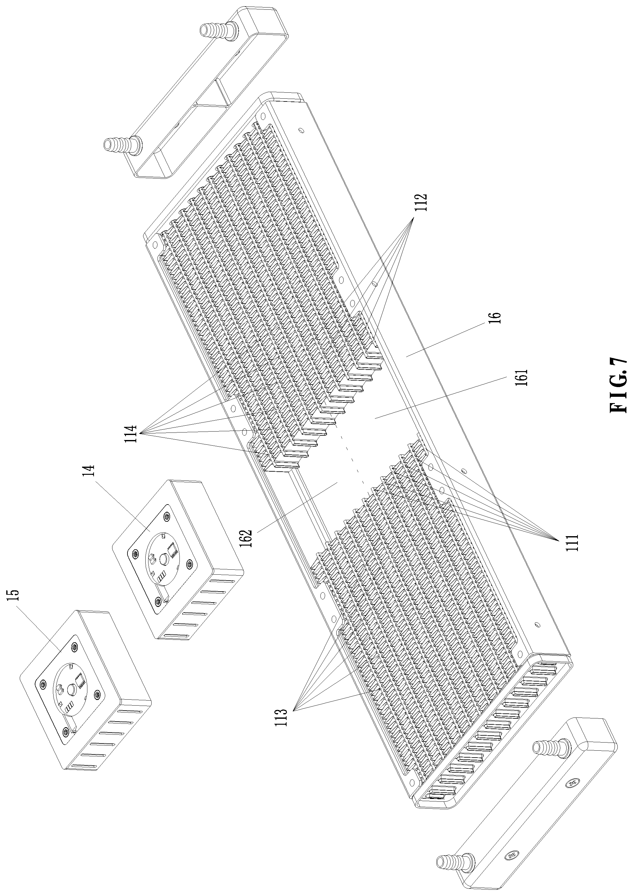 Patent US11774177 Figure 7 – Water-cooling heat dissipation device