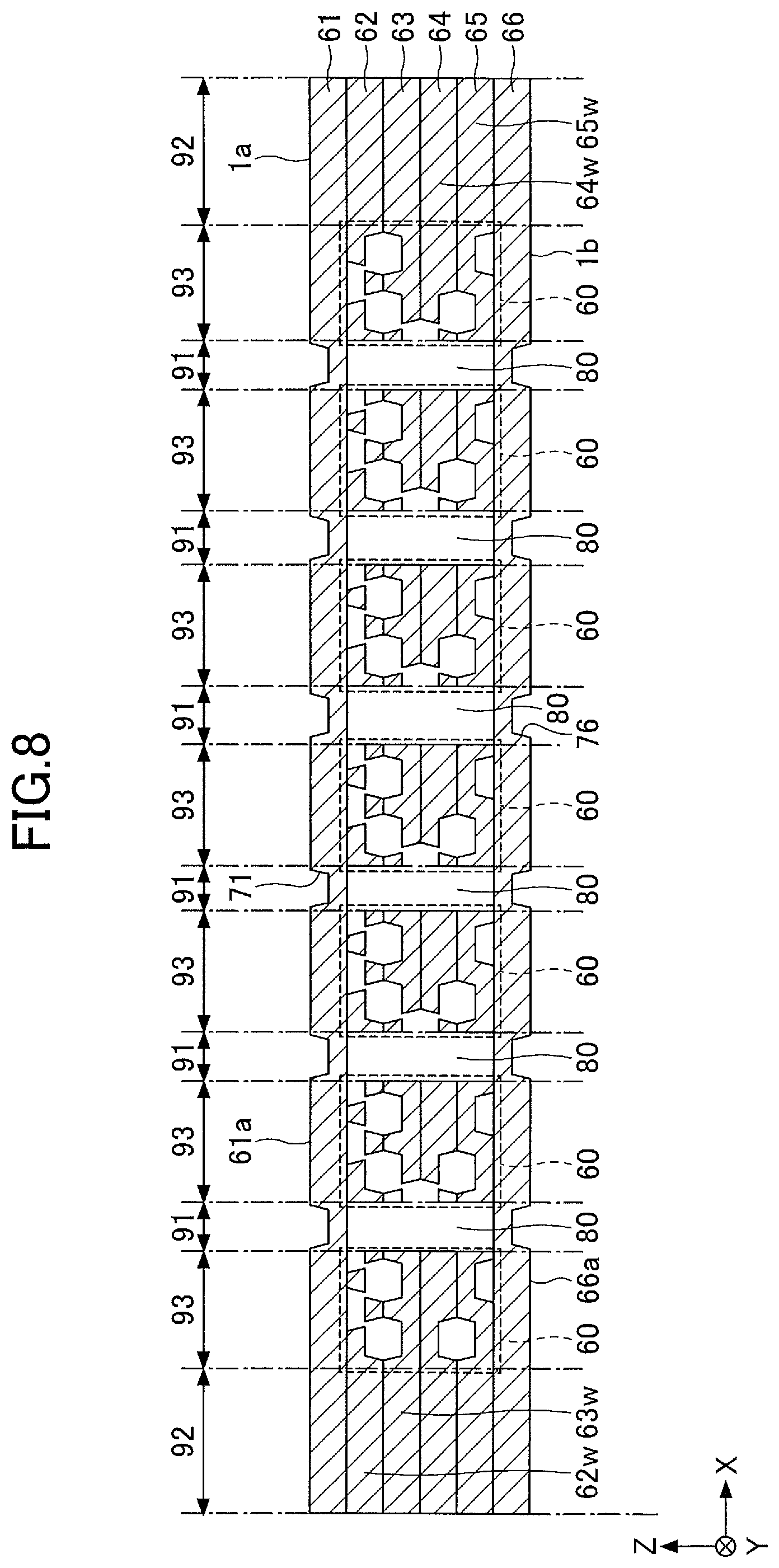 Patent US11774181 Figure 8 – Loop heat pipe with recessed top or bottom surface