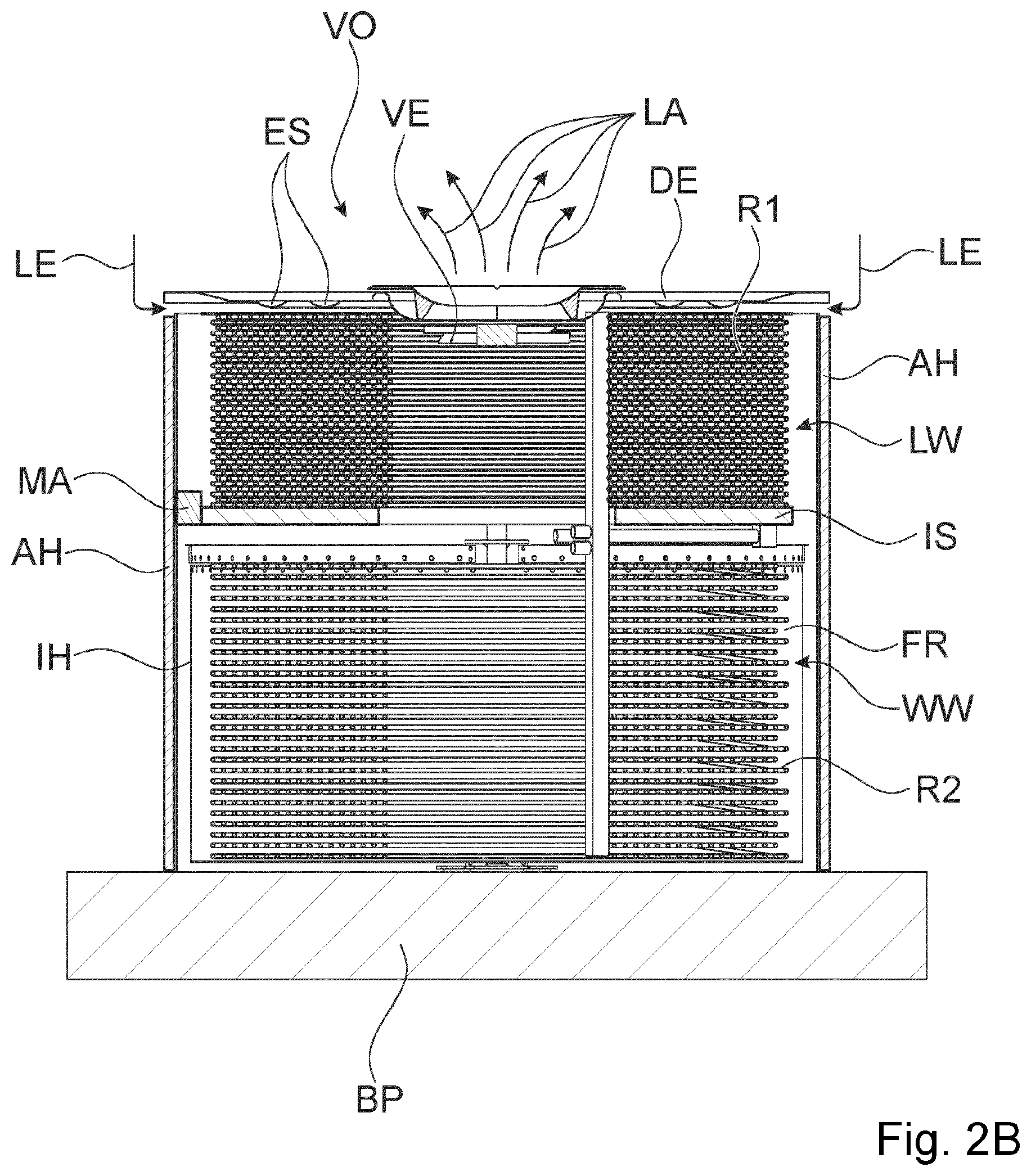 Patent US11774185 Figure 3 – Device for energy transfer and for energy storage in a liquid reservoir