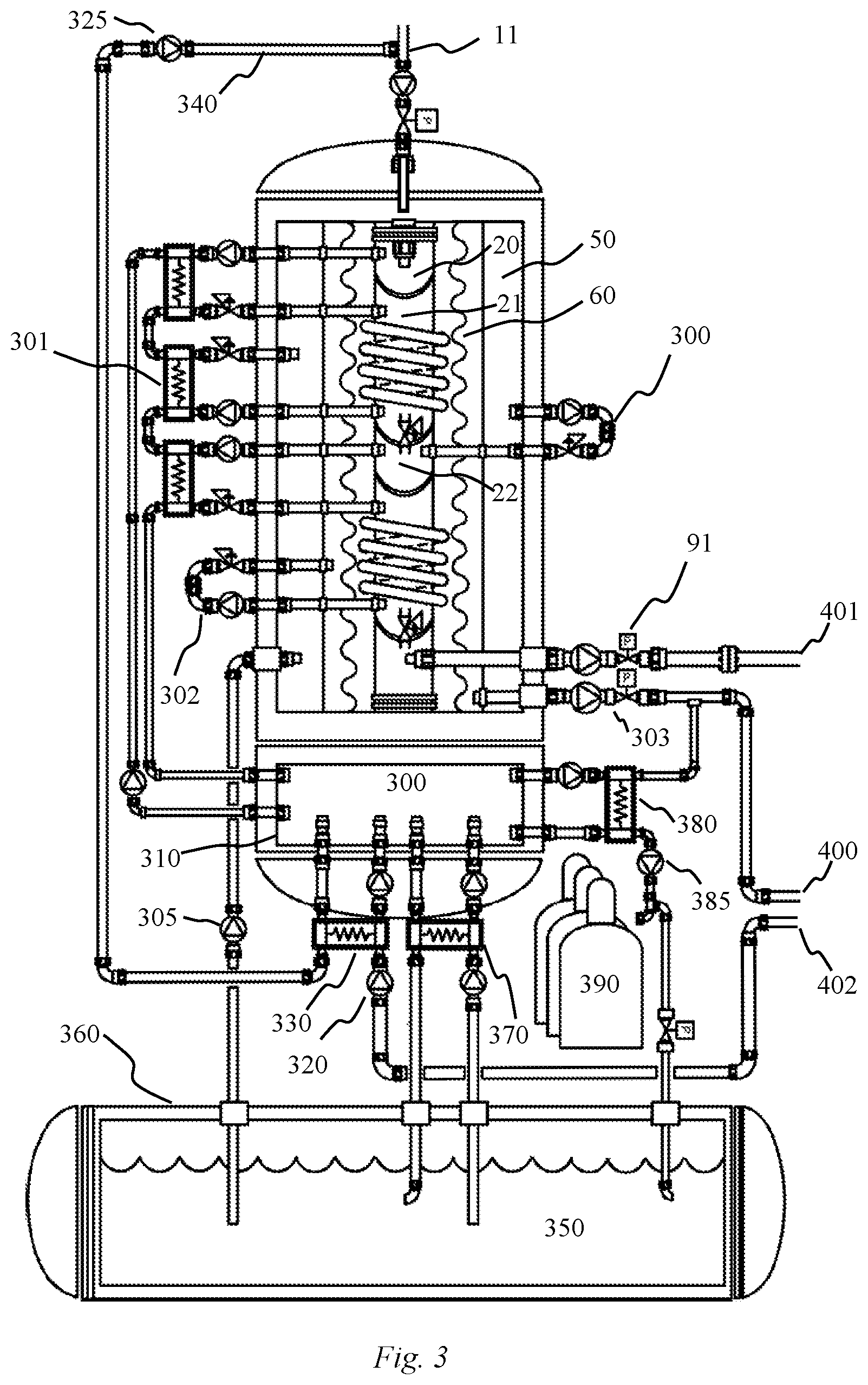 Patent US11774186 Figure 3 – Clean energy system with thermal compression