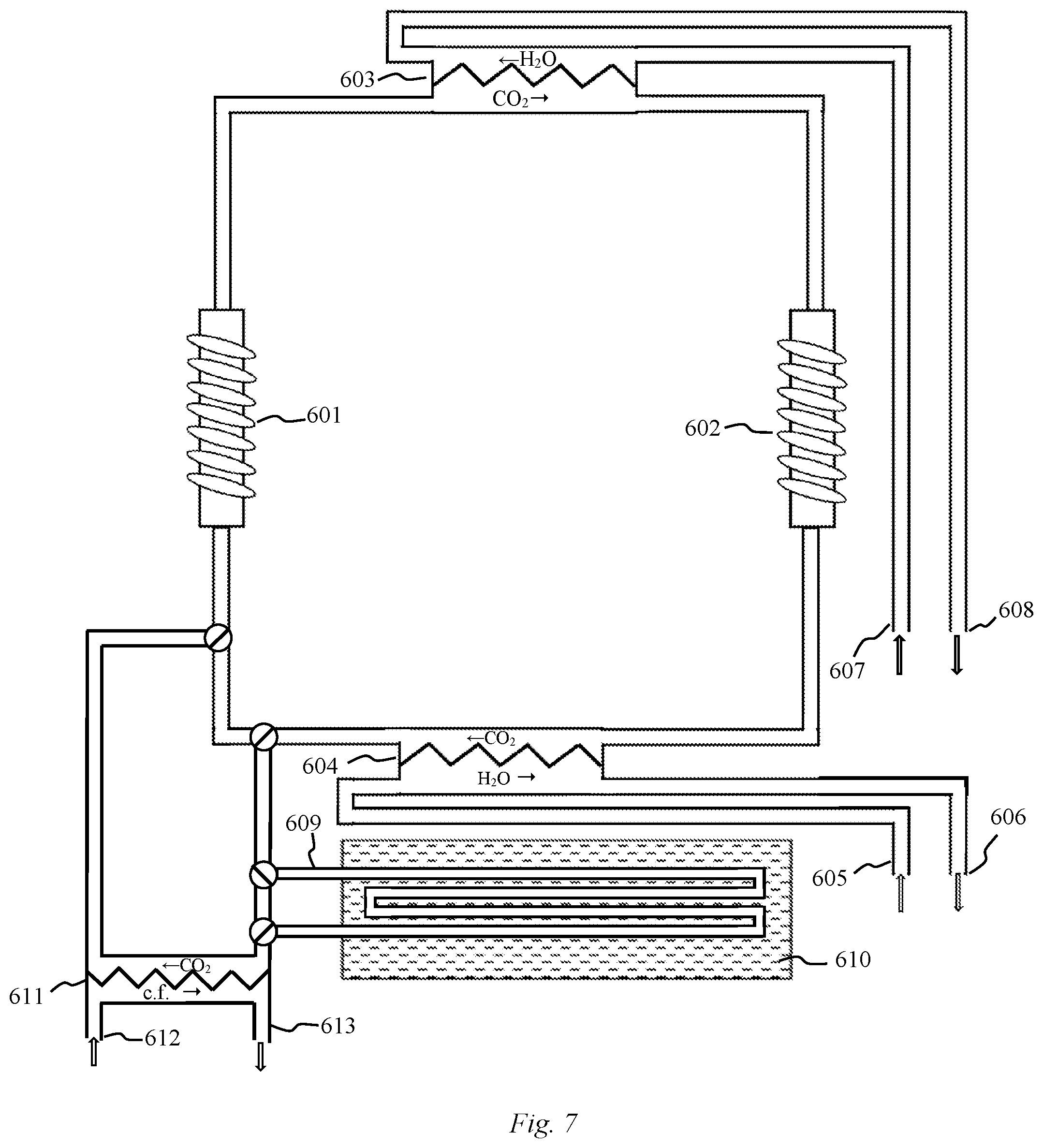 Patent US11774186 Figure 7 – Clean energy system with thermal compression
