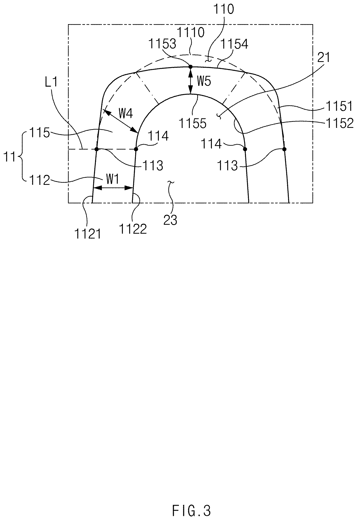 Patent US11774187 Figure 3 – Heat transfer fin of fin-tube type heat exchanger