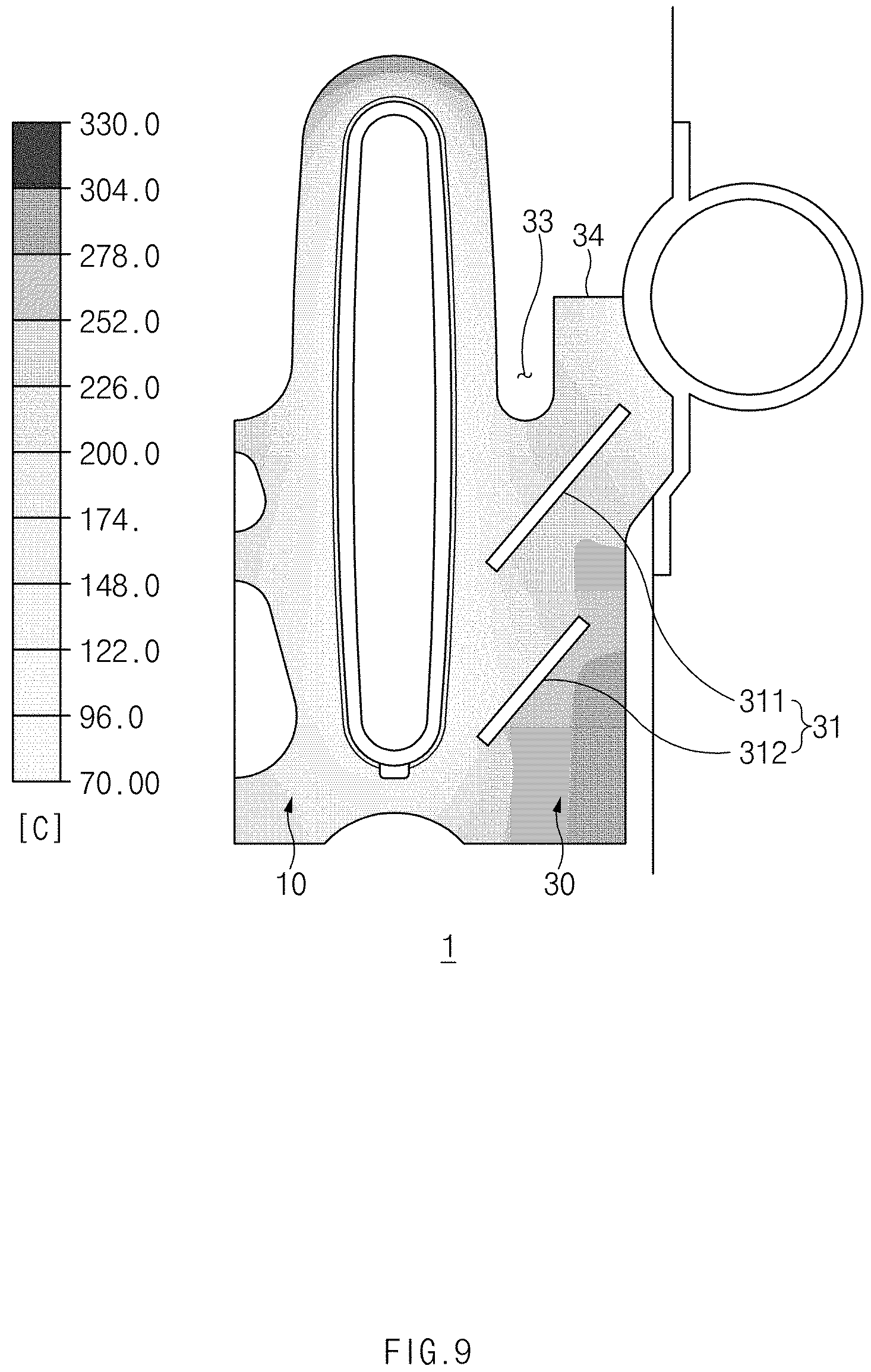 Patent US11774187 Figure 9 – Heat transfer fin of fin-tube type heat exchanger