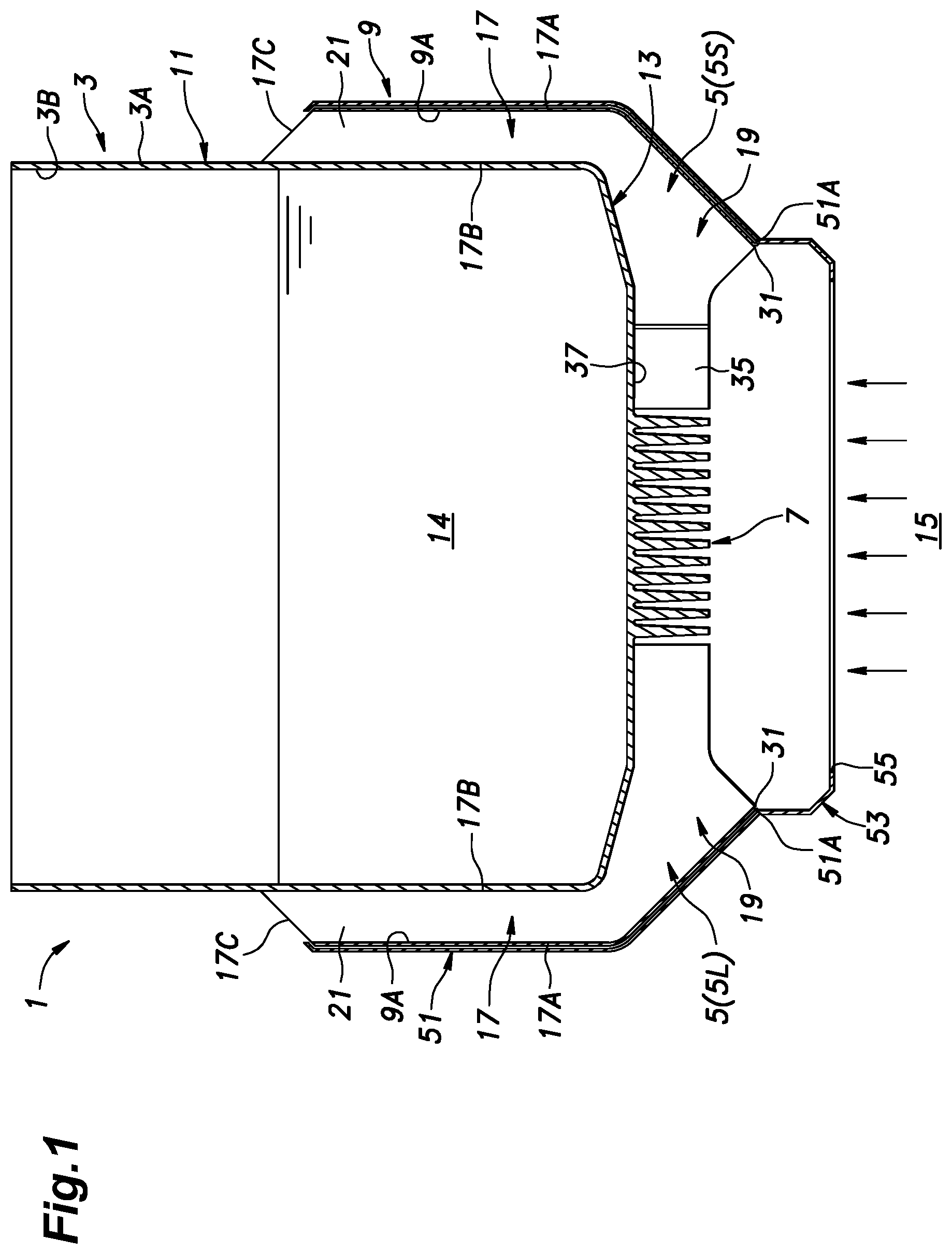 Patent US11774188 Figure 1 – Heat exchanger and manufacturing method thereof