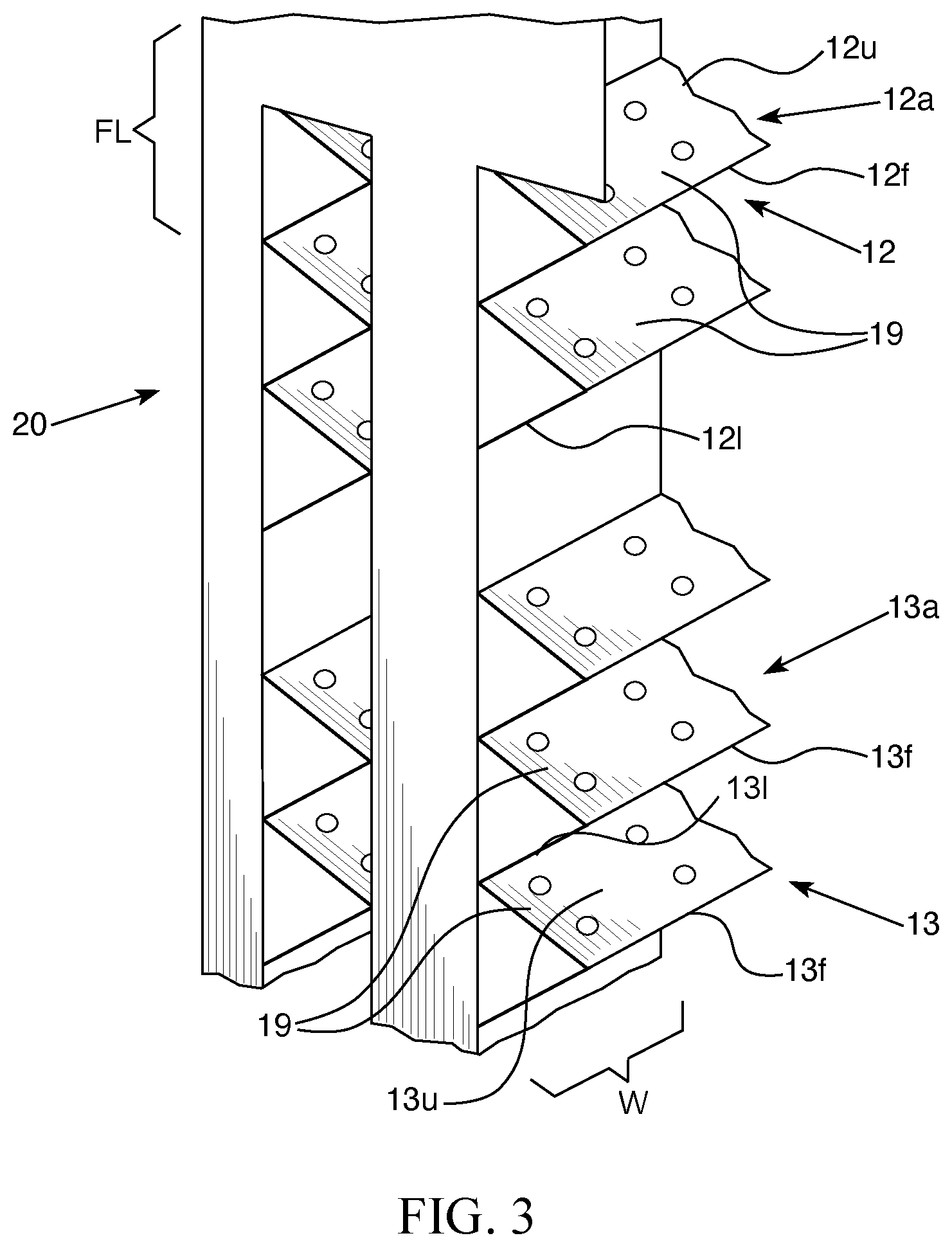 Patent US11774189 Figure 3 – Heat exchanger, hardway fin arrangement for a heat exchanger, and methods relating to same