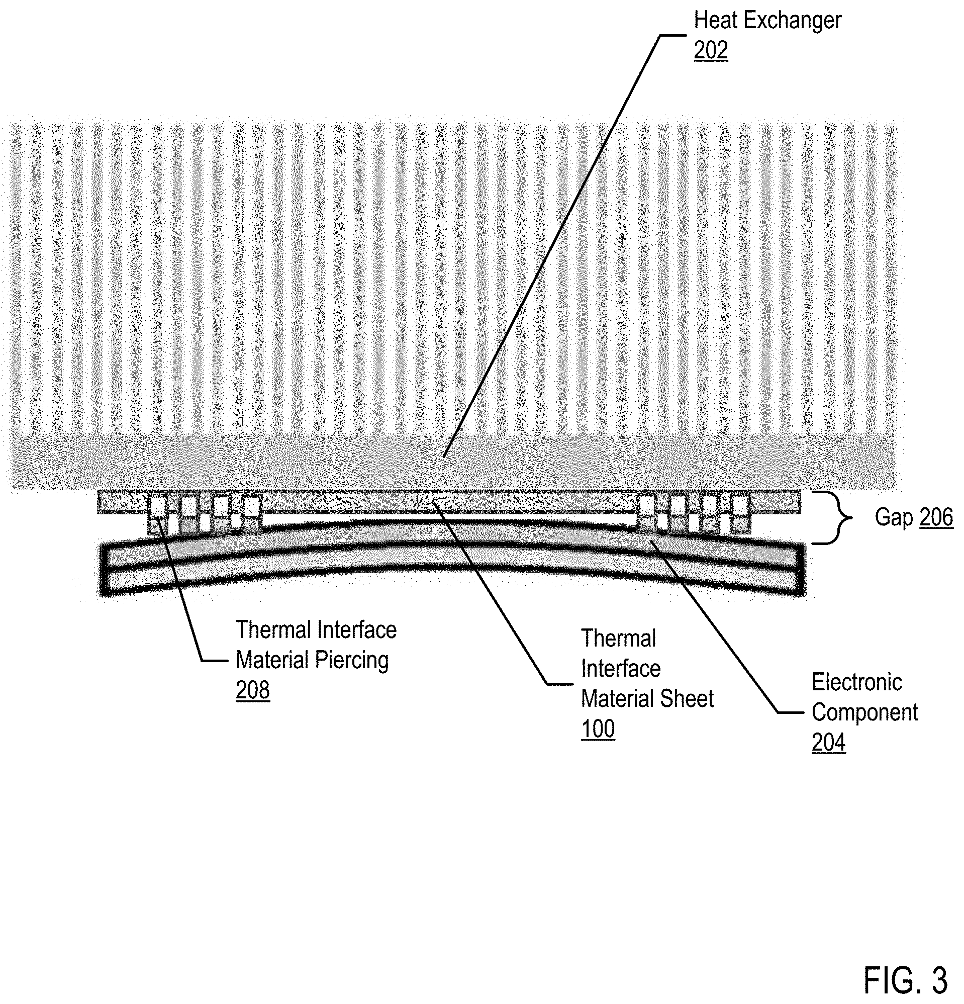 Patent US11774190 Figure 3 – Pierced thermal interface constructions