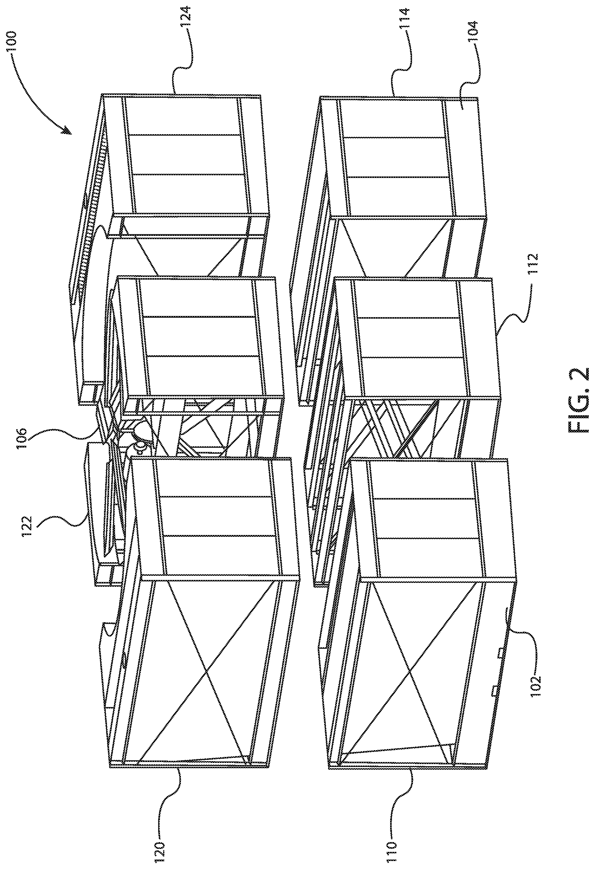 Patent US11774195 Figure 2 – Cooling tower with UV treatment of drift