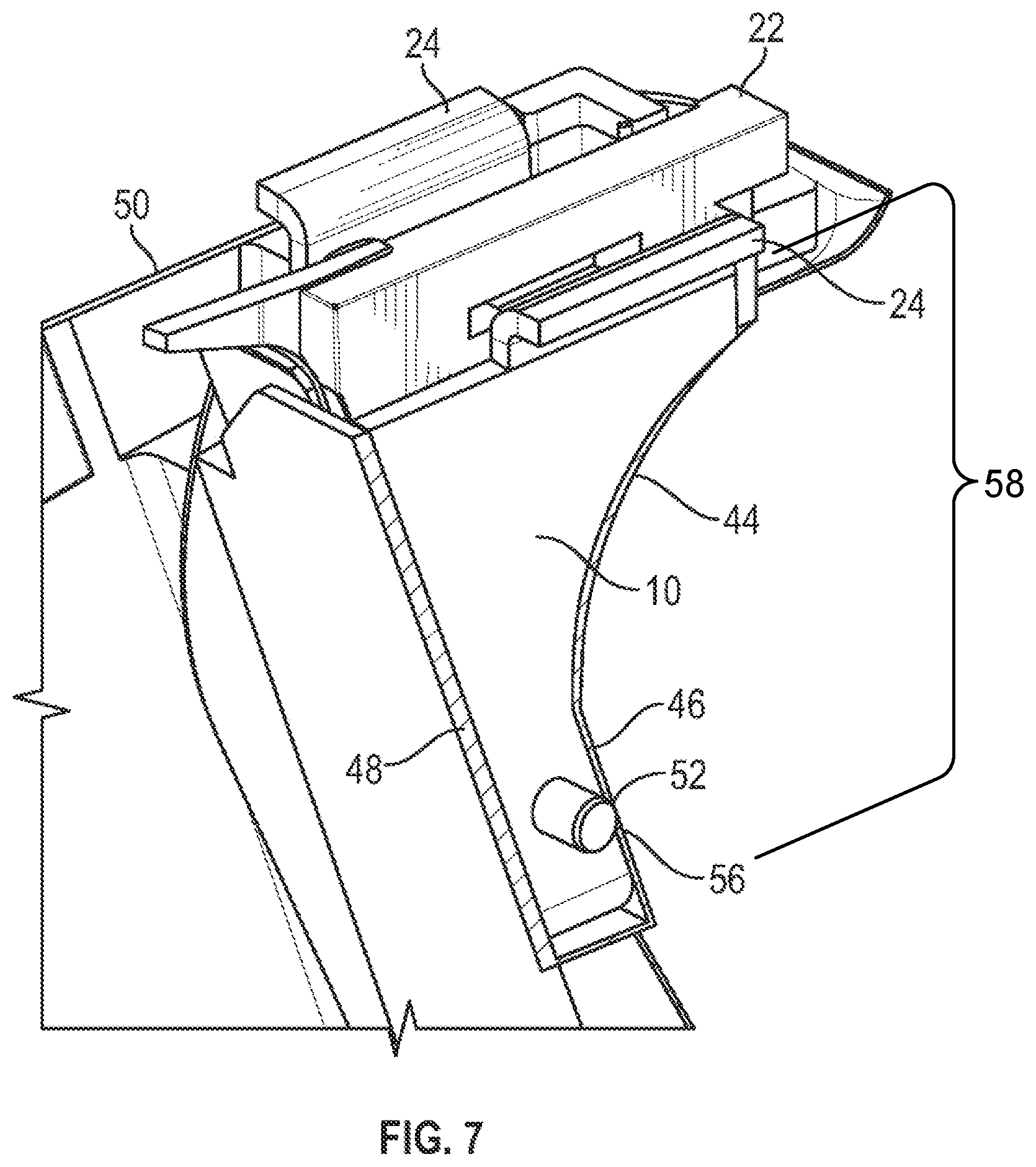 Patent US11774197 Figure 6 – Pistol multi-functional rear rail module