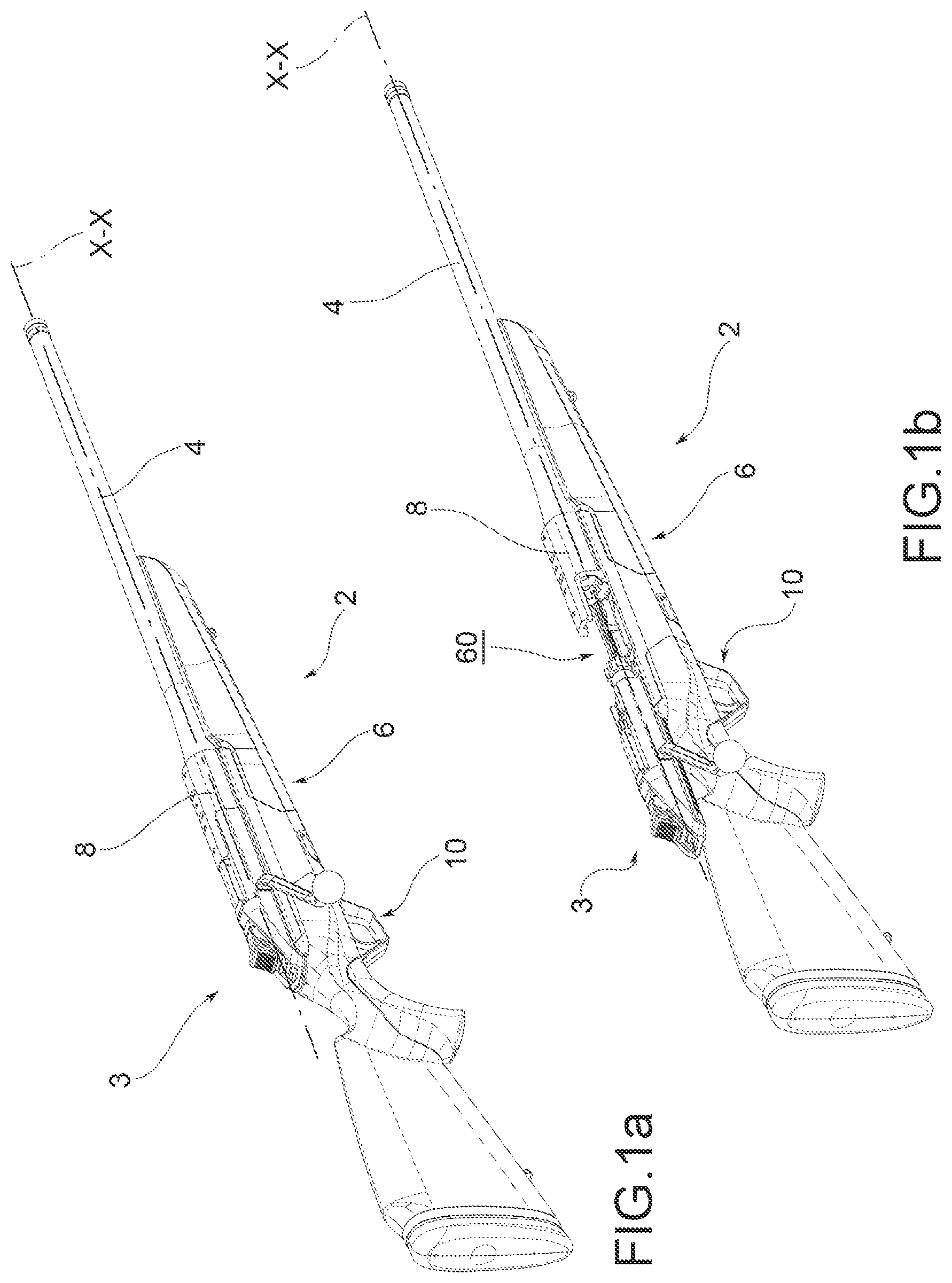 Patent US11774198 Figure 1 – Rifle with recoil group