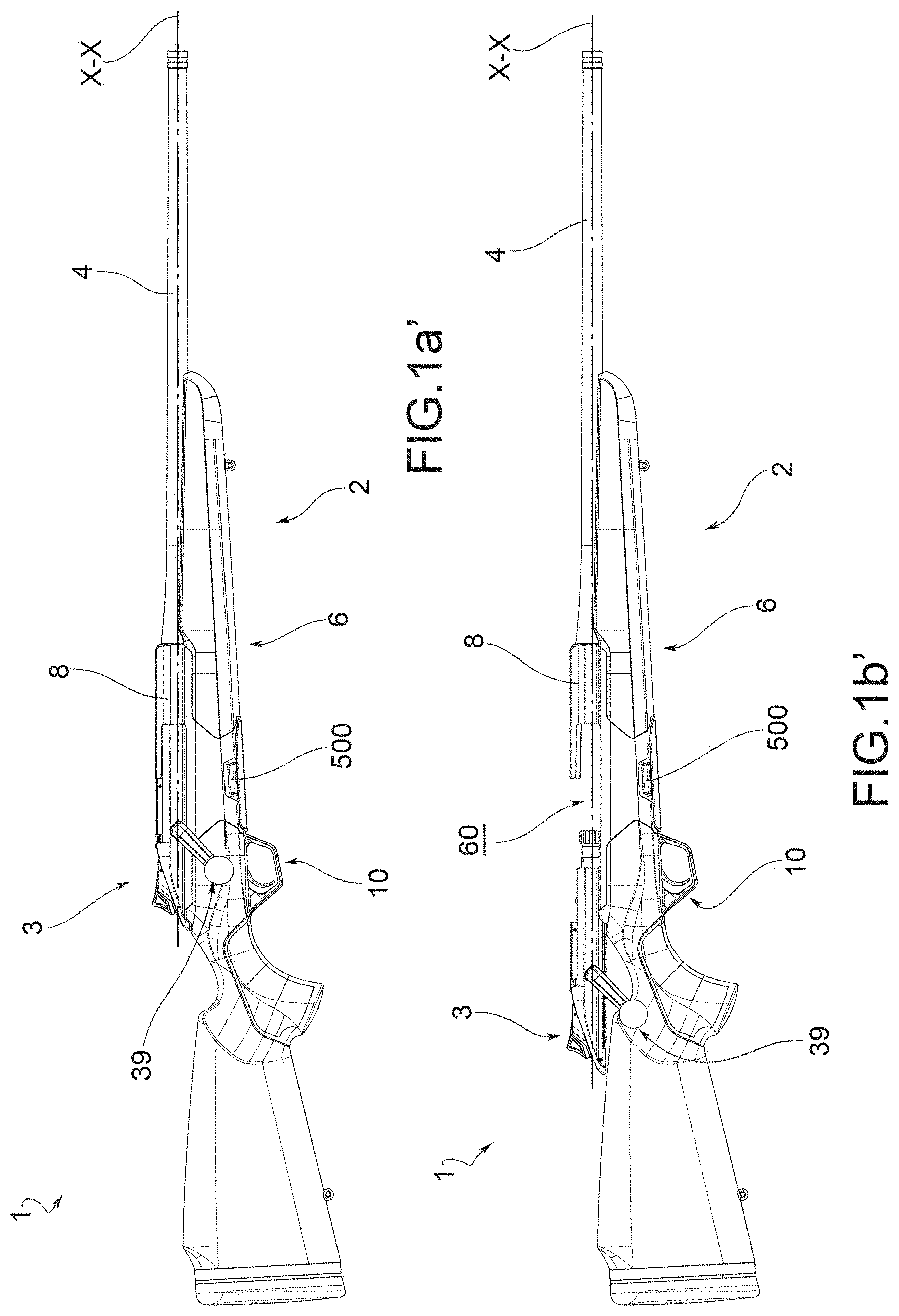 Patent US11774201 Figure 2 – Firearm with a trigger group comprising an adjustment device