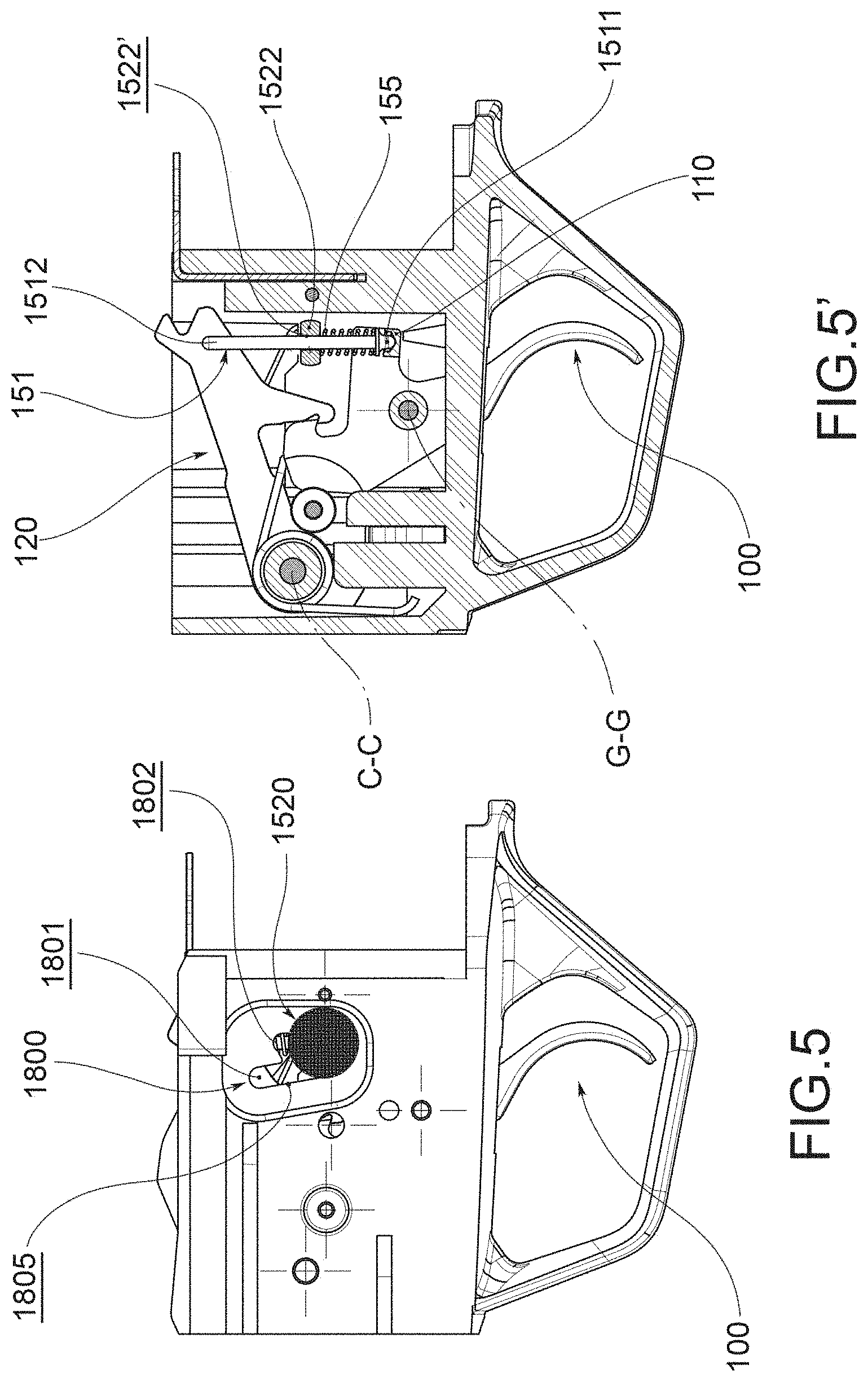 Patent US11774201 Figure 6 – Firearm with a trigger group comprising an adjustment device