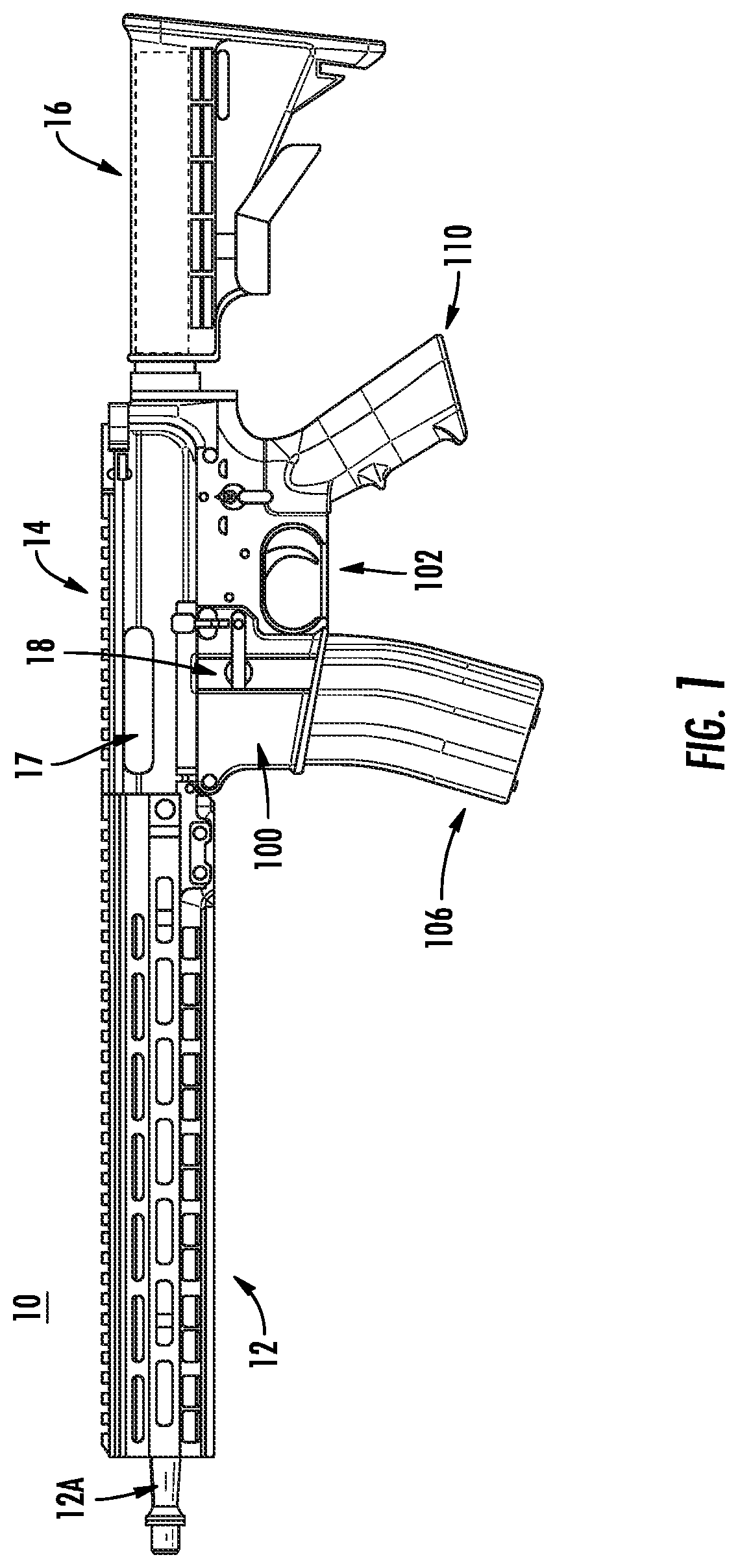 Patent US11774206 Figure 1 – Firearm muzzle brake