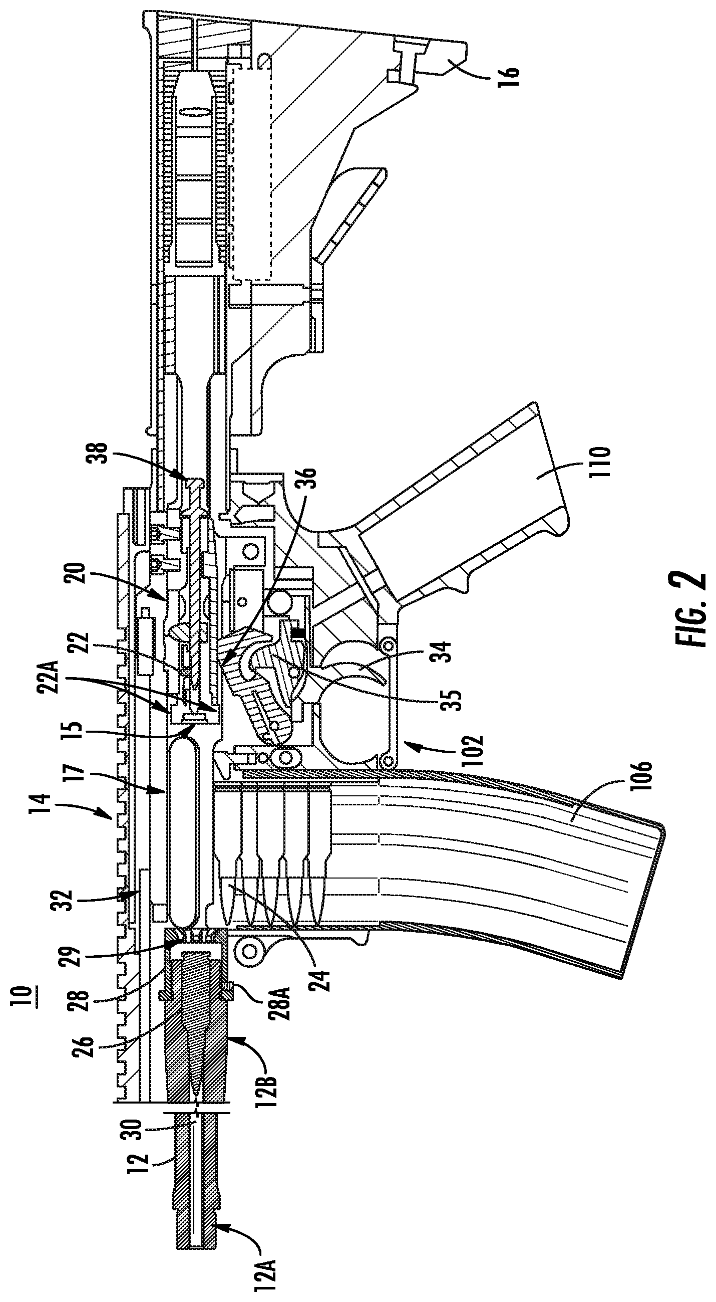 Patent US11774206 Figure 2 – Firearm muzzle brake