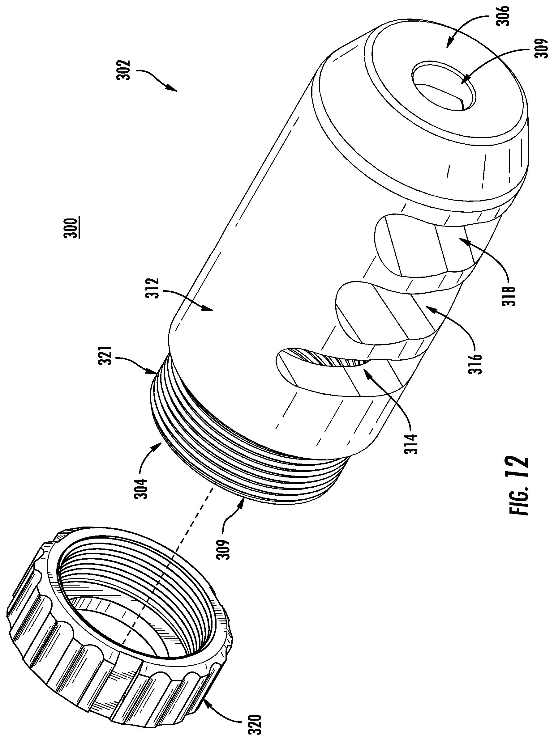 Patent US11774206 Figure 12 – Firearm muzzle brake
