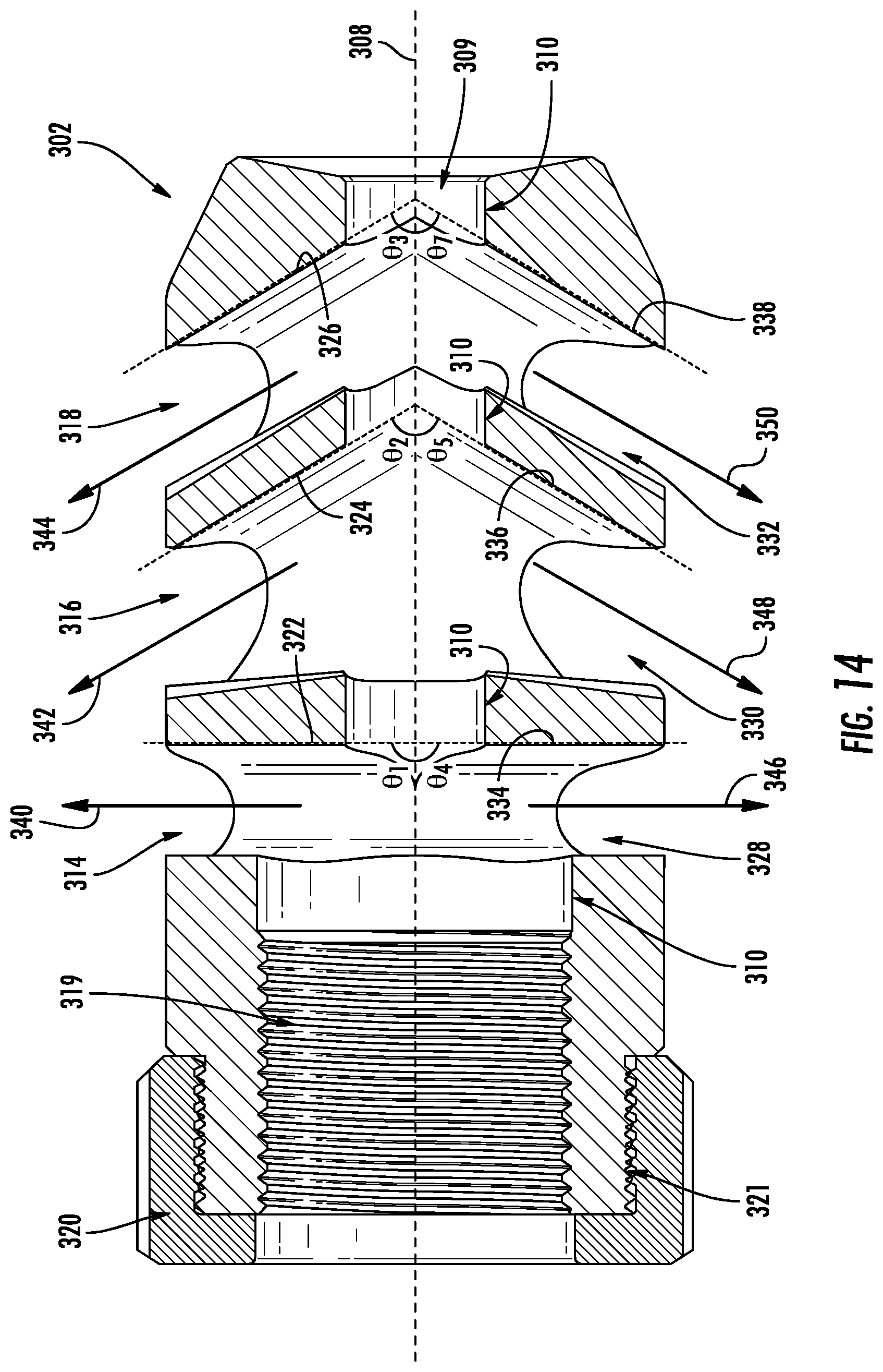 Patent US11774206 Figure 14 – Firearm muzzle brake