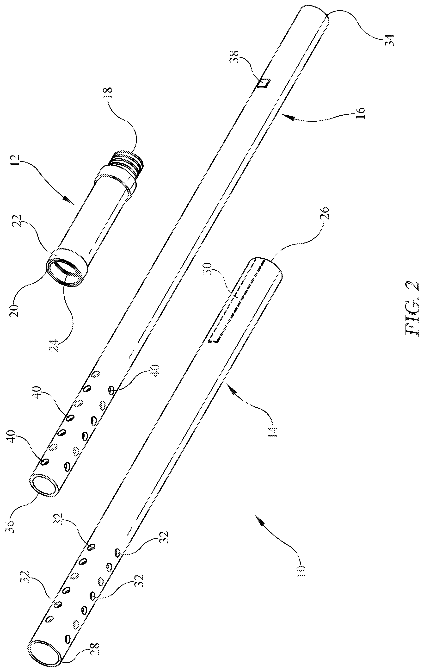 Patent US11774207 Figure 2 – Paintball gun barrel system