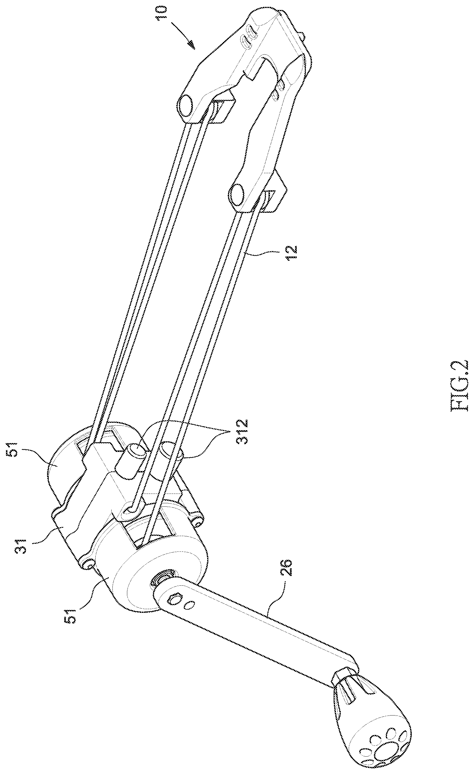 Patent US11774210 Figure 2 – Silent cocking device for a crossbow