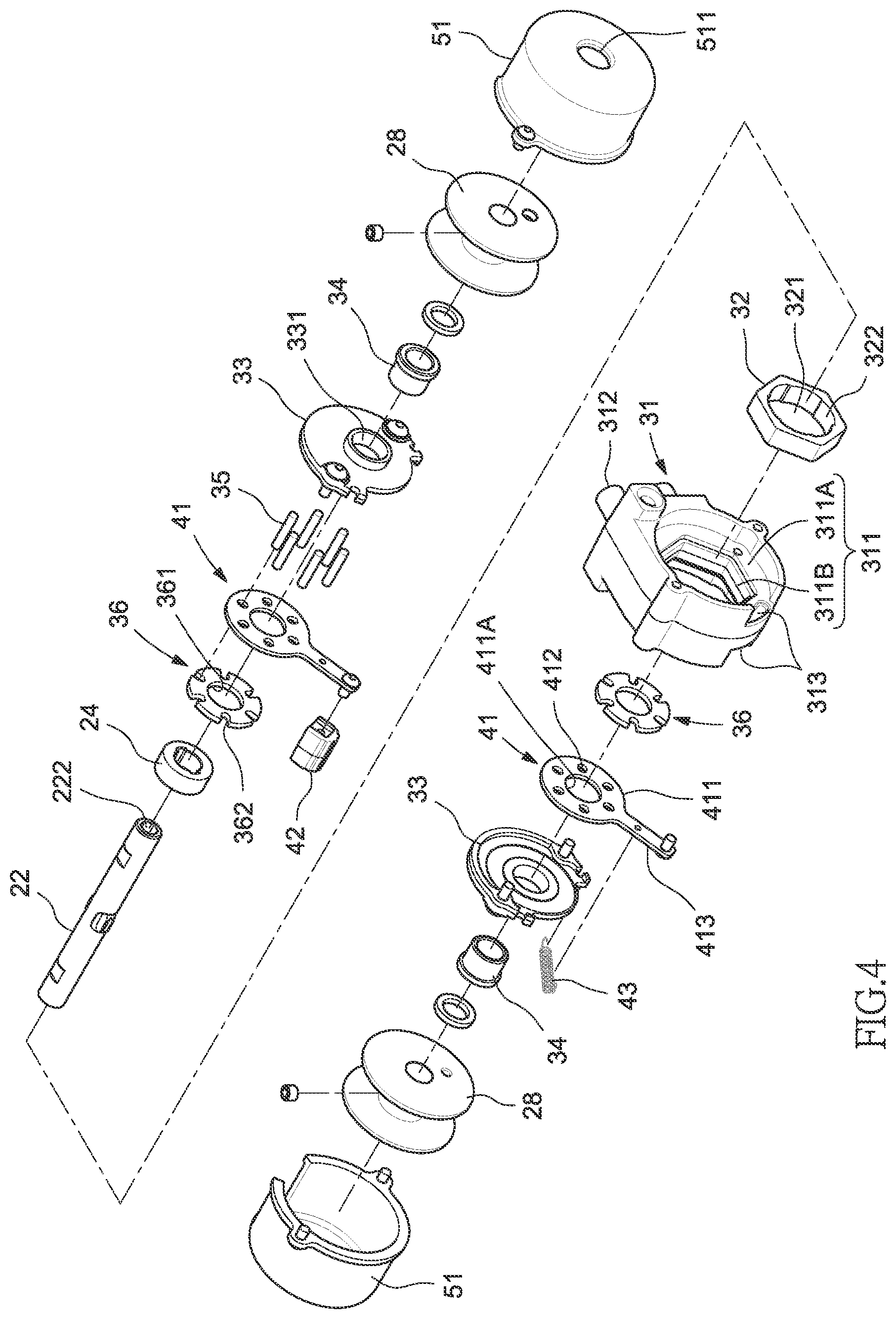 Patent US11774210 Figure 4 – Silent cocking device for a crossbow