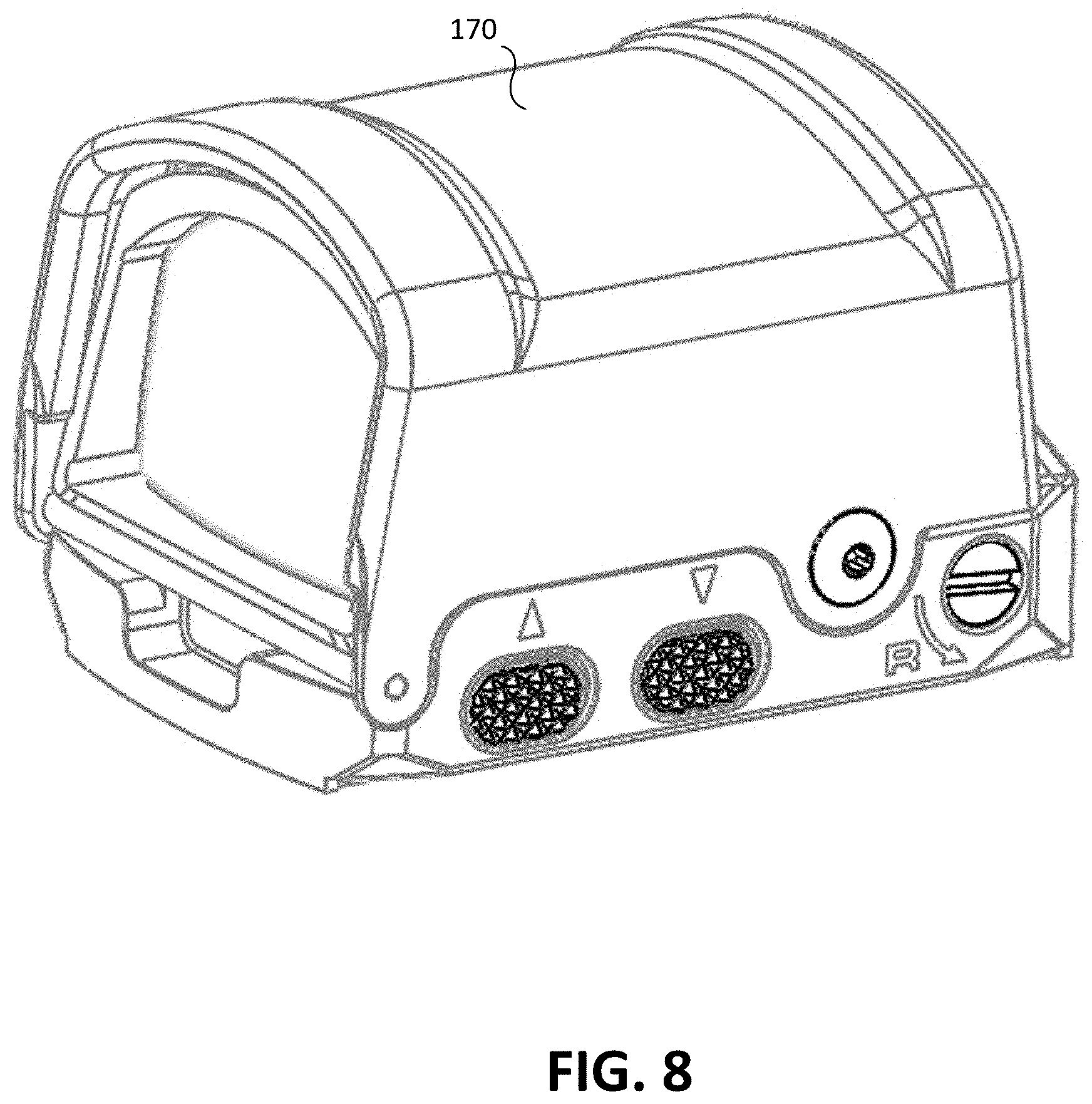 Patent US11774217 Figure 8 – Reflex sight having modular hood